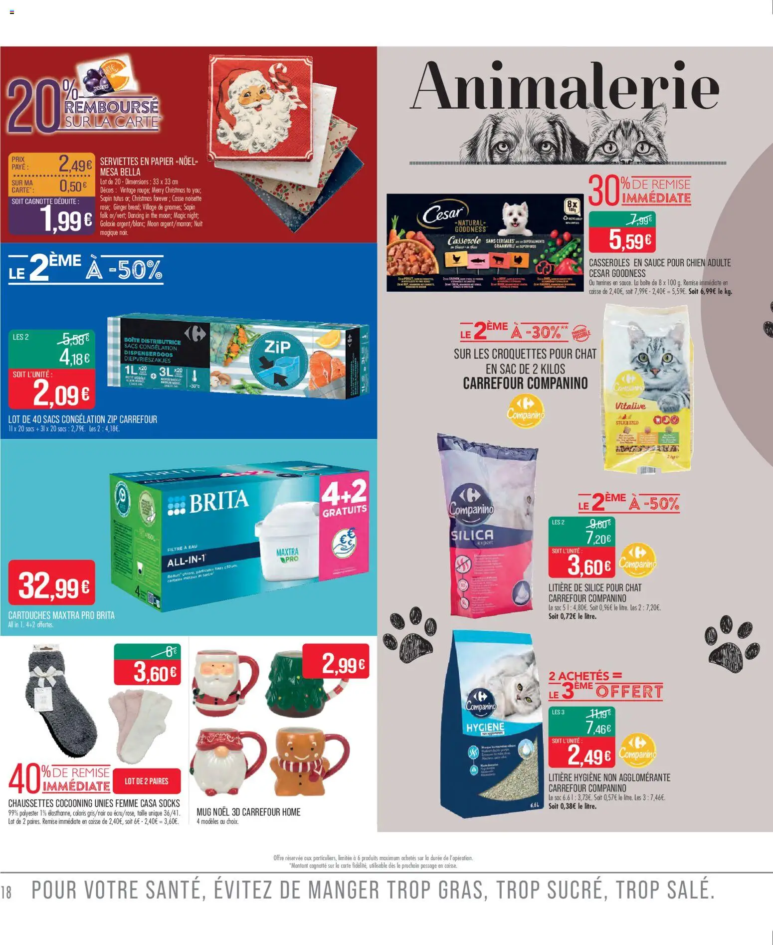 {H1} | Page: 18 | Produits: Filtre à eau, Litière, Thé, Croquettes pour chat