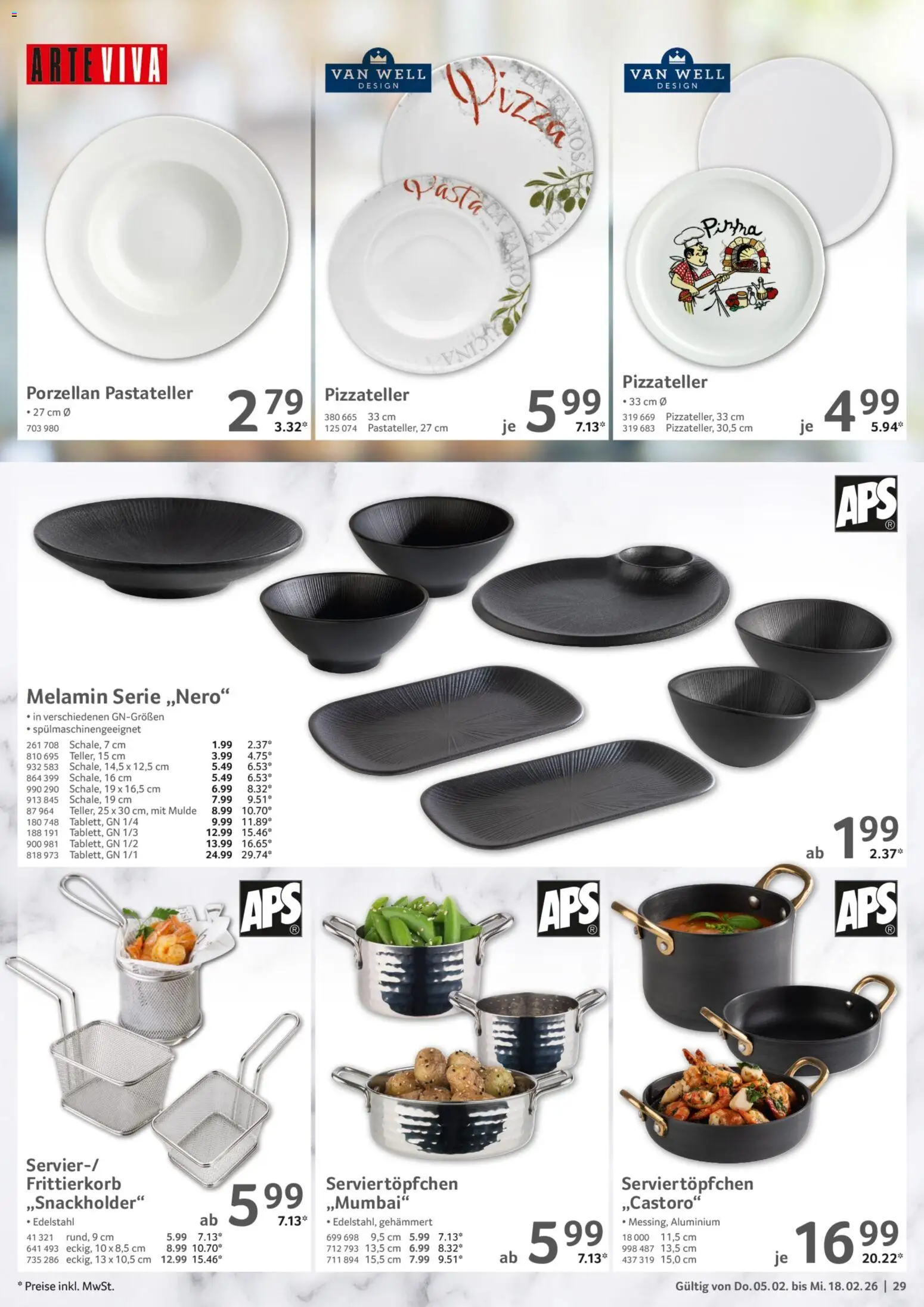 Selgros Gastronomie – gültig ab 05.02.2026 | Seite: 29 | Produkte: Pasta, Pizza