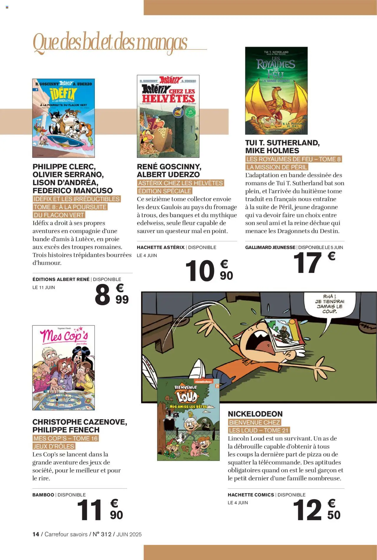 | Page: 14 | Produits: Olivier, Fromage, Jeux, Bande dessinée