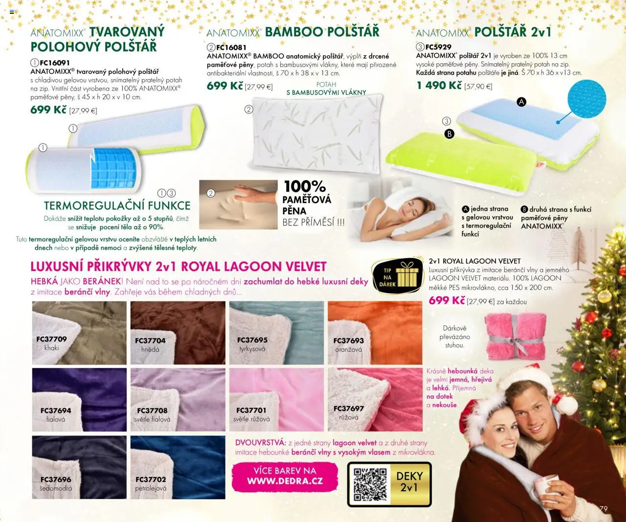 Nové Dedra akcie – leták je platný od 19.09.2025 | Strana: 79 | Produkty: Prikrývka, Deky