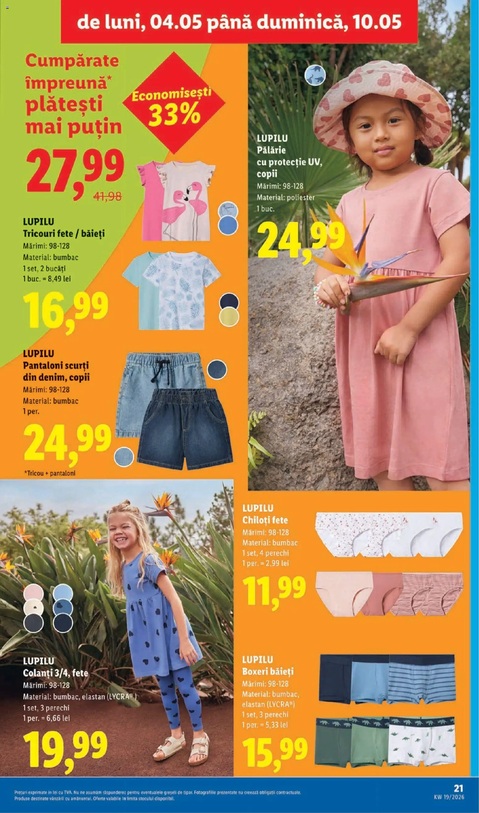Noul catalog Lidl – valabil de la 04.05.2026 | Pagină: 21 | Produse: Pantaloni, Pantaloni scurți, Colanți, Boxeri