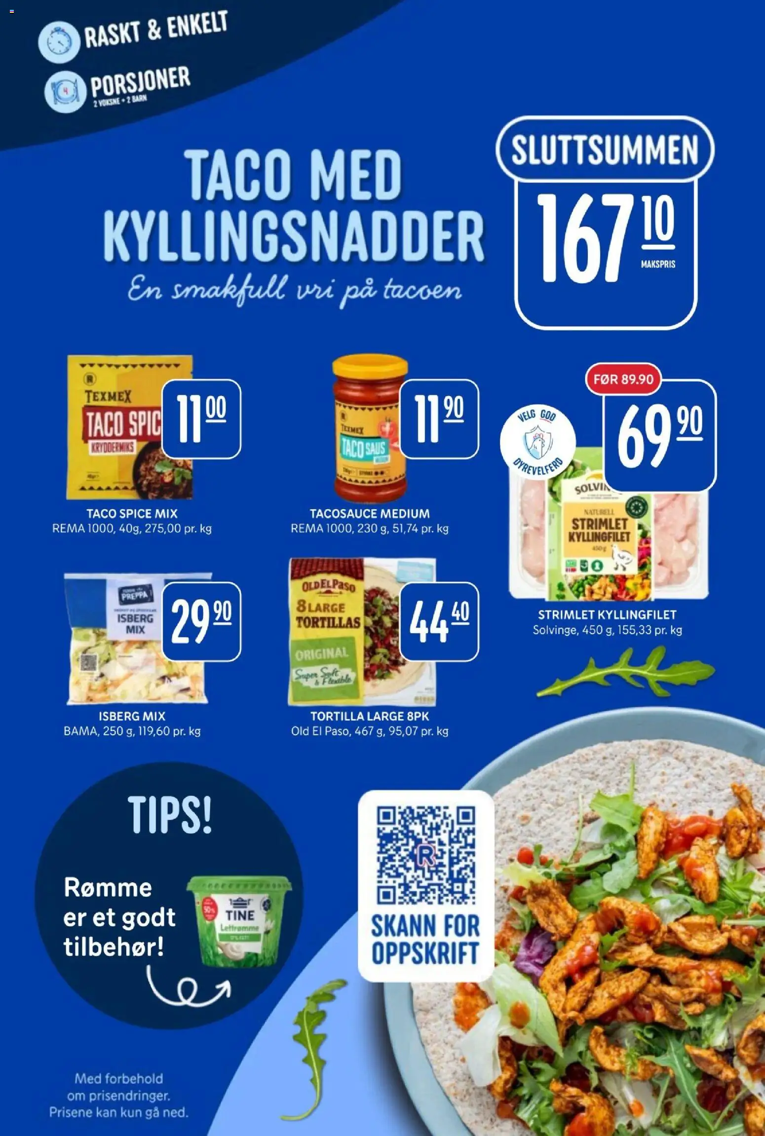 {H1} | Side: 7 | Produkter: Rømme, Saus, Taco