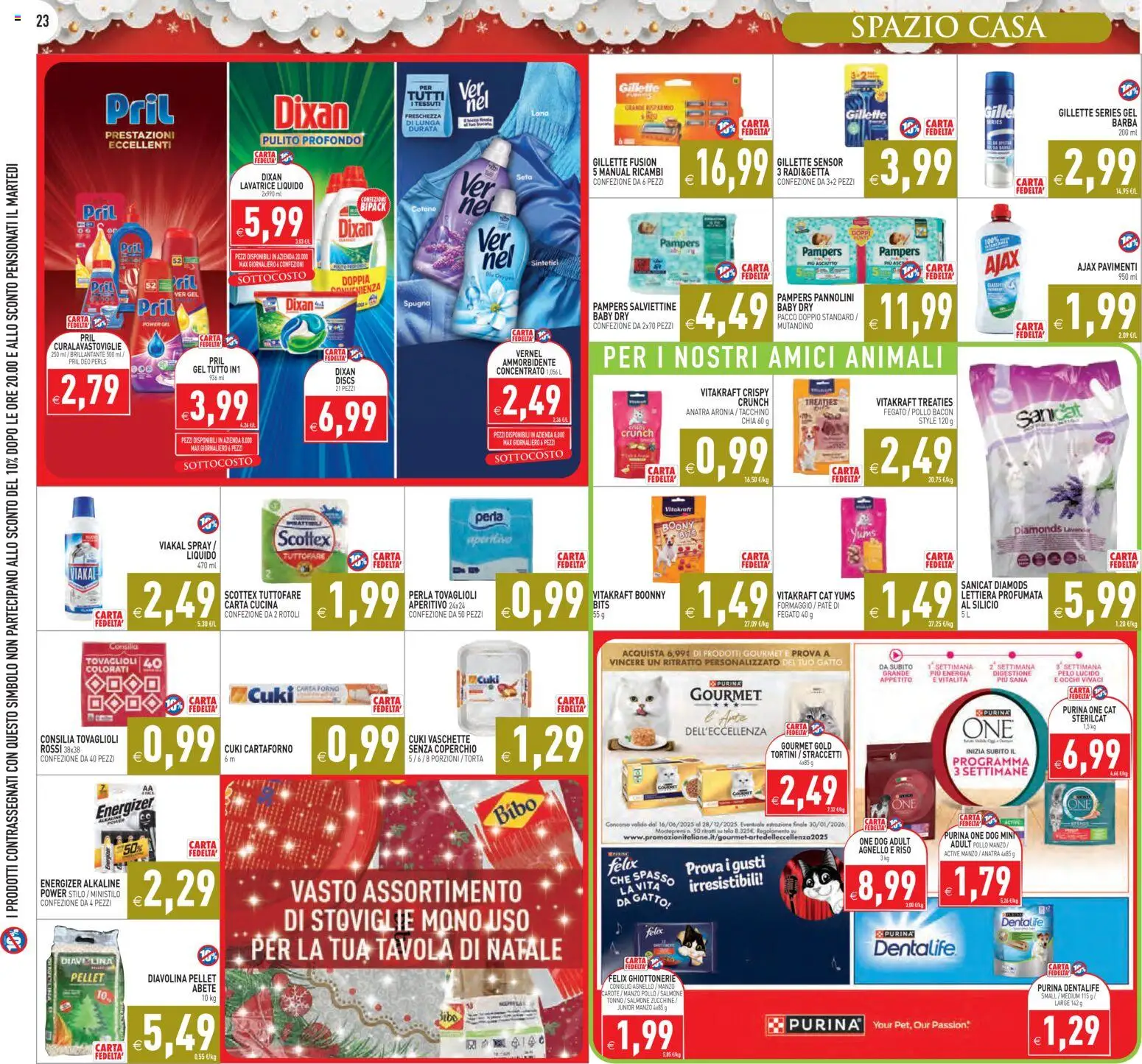 Volantino PIM Supermercati del 06.12.2025 | Pagina: 23 | Prodotti: Ammorbidente, Riso, Carote, Carta forno