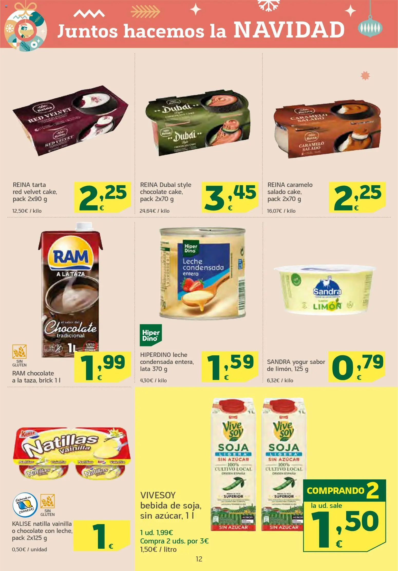 HiperDino folleto │ válido desde el 18.12.2025 | Página: 12 | Productos: Leche, Yogur, Chocolate