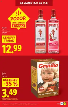 Lidl leták │ platný od 11.08.2025 | Strana: 57 | Produkty: Beefeater, Gin, Granko, Kakao
