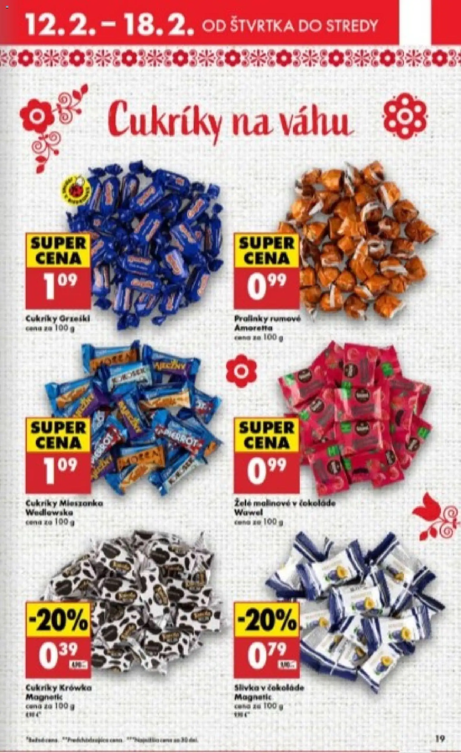 Nové Biedronka akcie – leták je platný od 12.02.2026 | Strana: 19 | Produkty: Cukríky