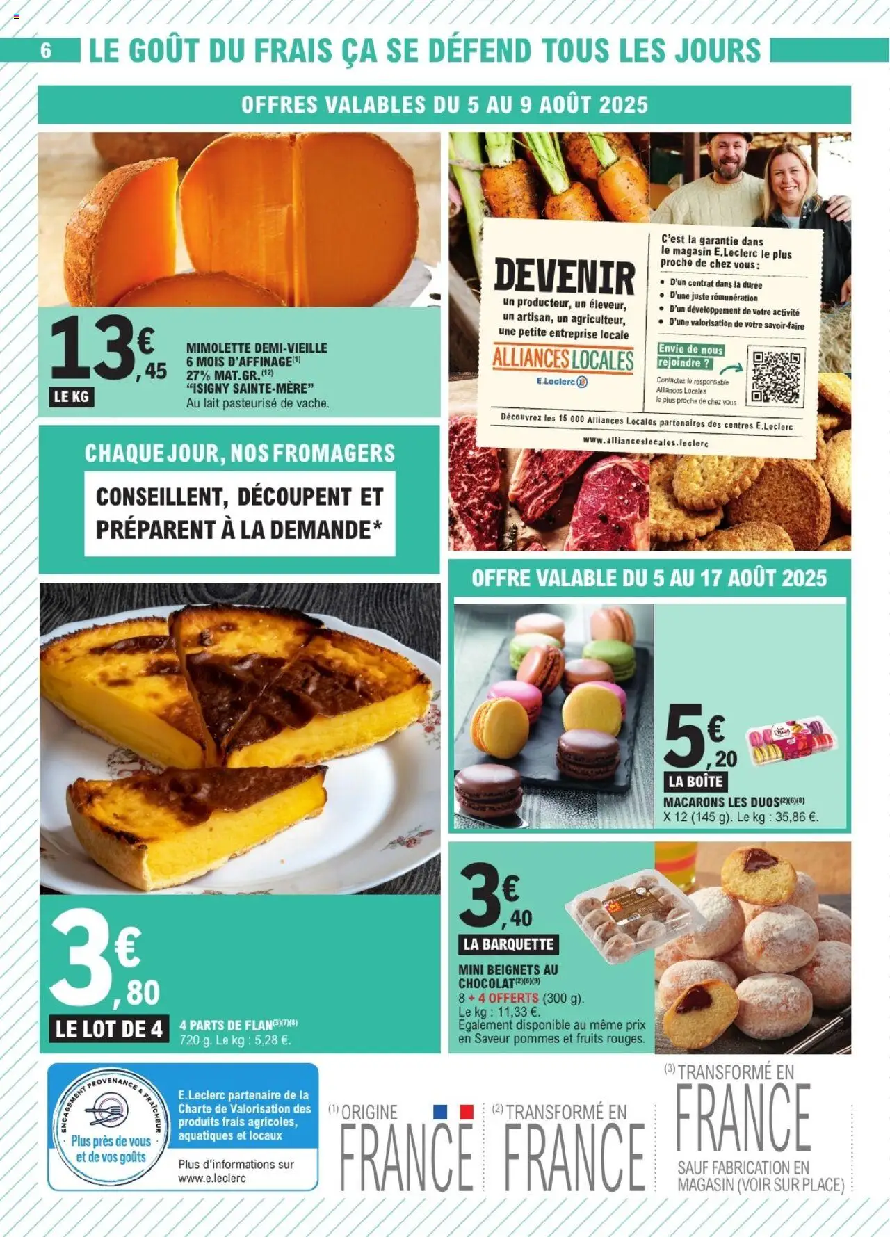 {H1} | Page: 6 | Produits: Macarons, Lait, Chocolat, Pommes