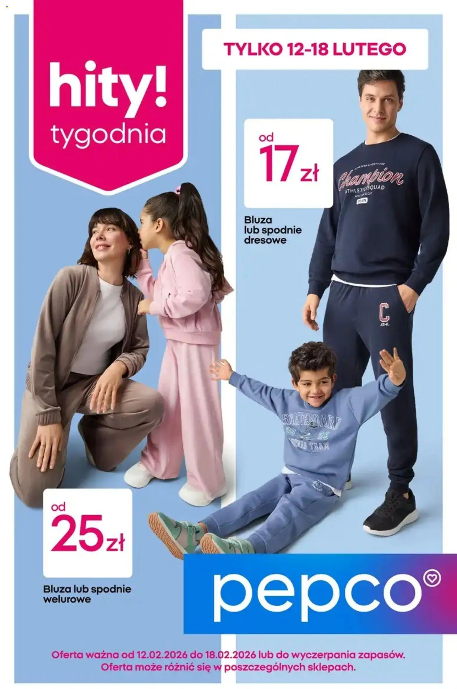 Pepco Gazetka od 12.02.2026 | Strona: 1 | Produkty: Spodnie