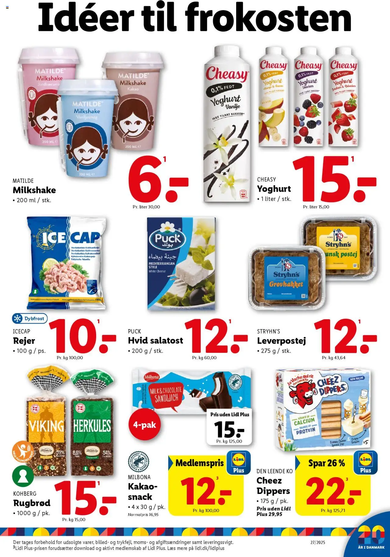 Lidl Tilbudsavis gyldig fra 03.07.2025 | Side: 20 | Produkter: Rabarber, Yoghurt, Milkshake, Leverpostej