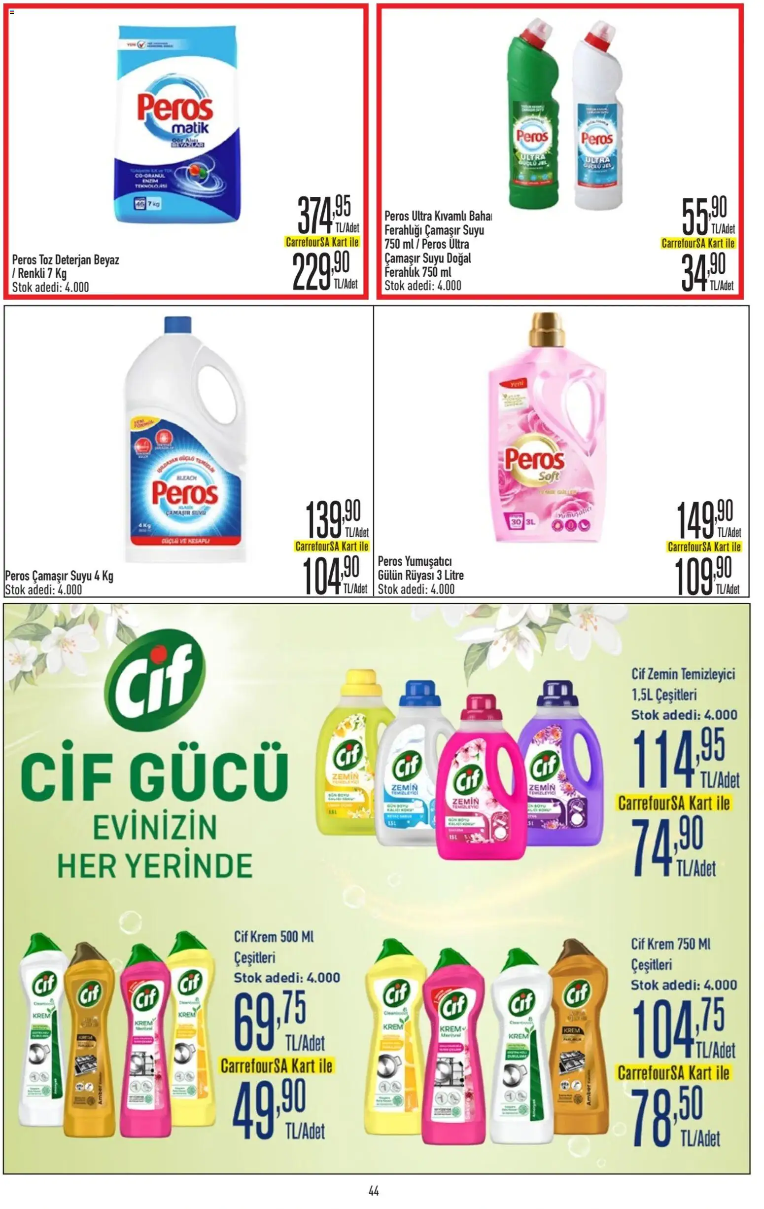 CarrefourSA Katalog - 04.12.2025 tarihinden itibaren geçerlidir | Sayfa: 43 | Ürünler: Krem, Yumuşatıcı, Deterjan