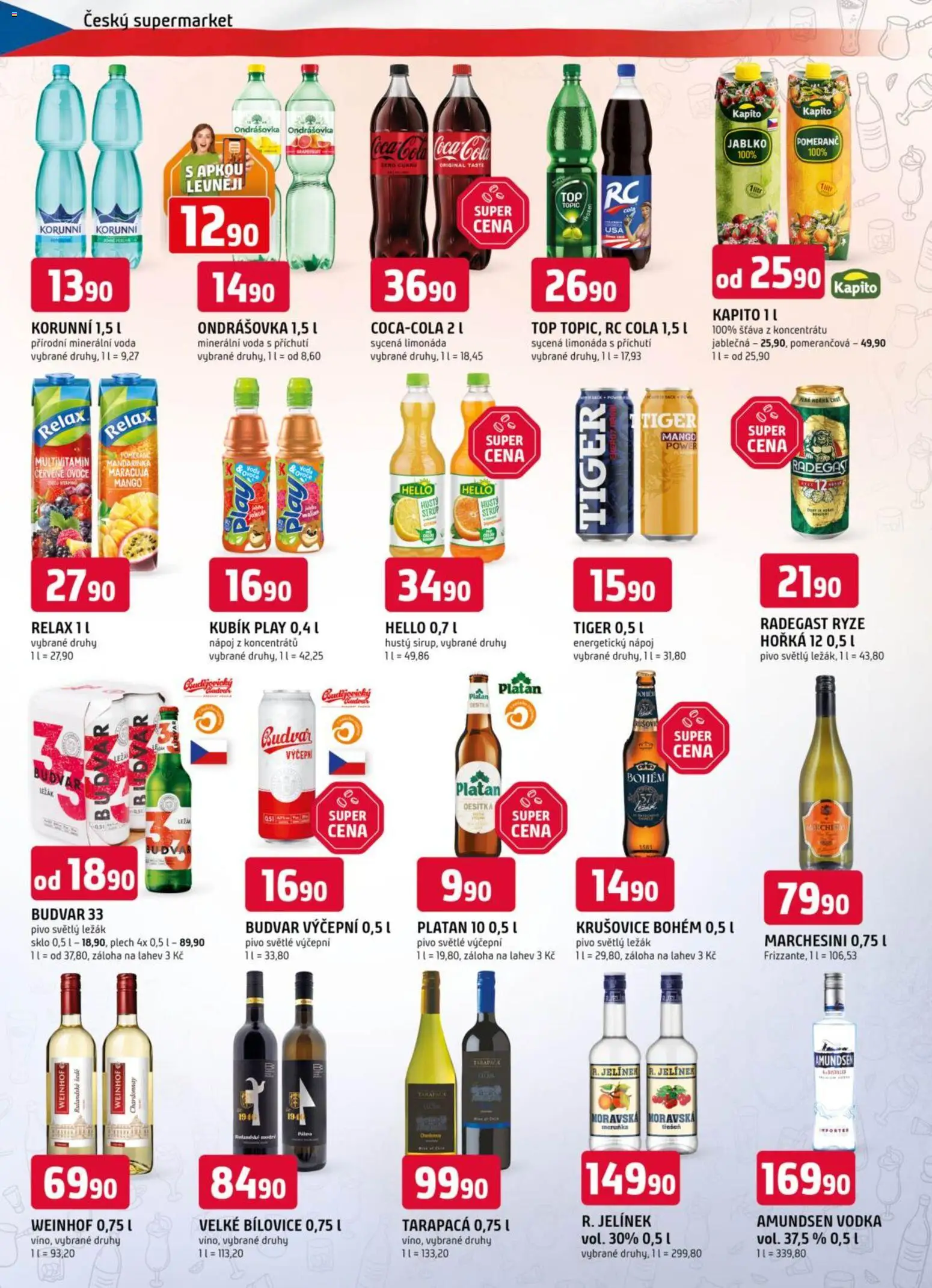 Trefa leták od 21.01.2026 | Strana: 10 | Produkty: Tarapaca, Pivo, Radegast, Cola