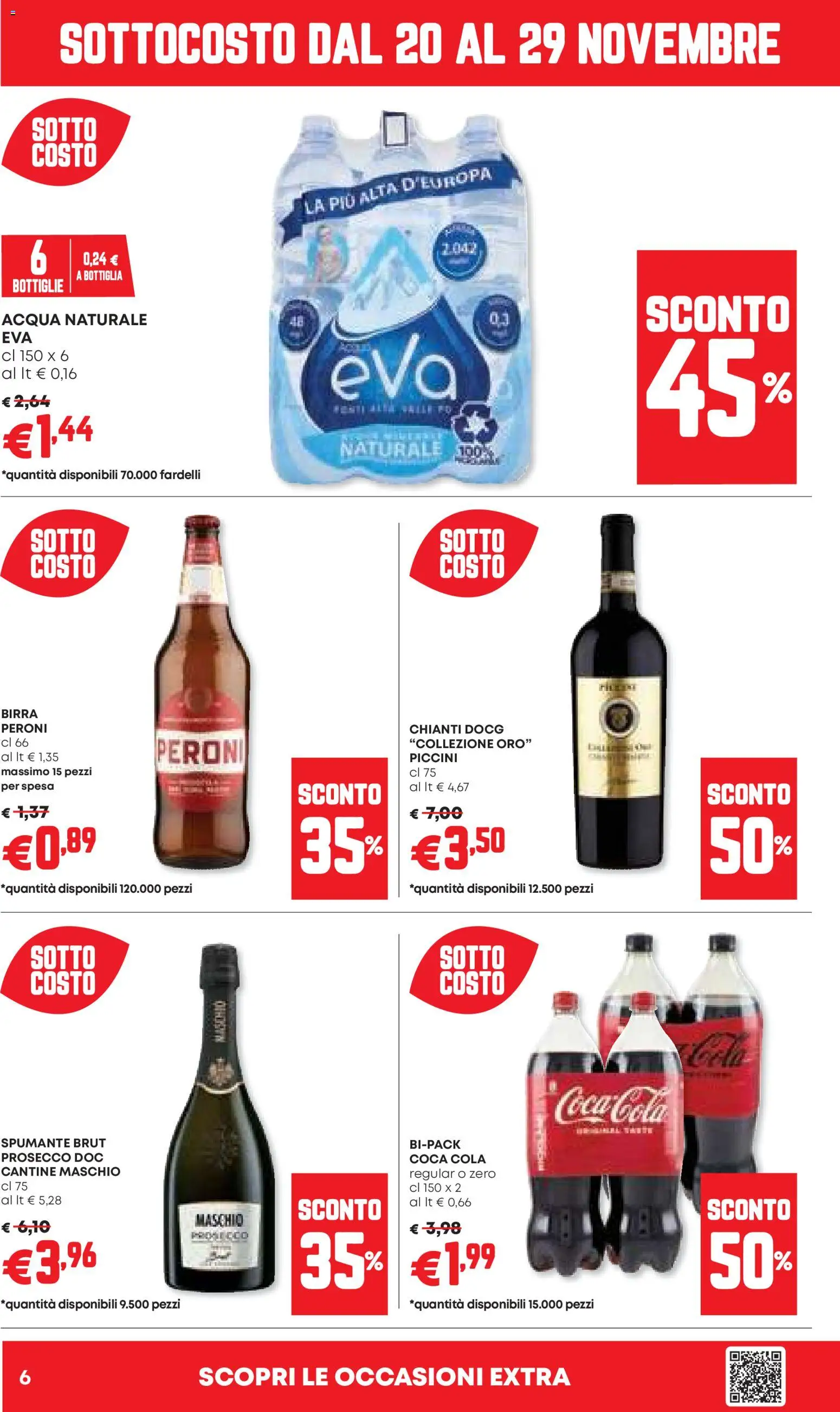 Volantino Panorama del 20.11.2025 | Pagina: 6 | Prodotti: Birra, Acqua, Spumante, Acqua naturale
