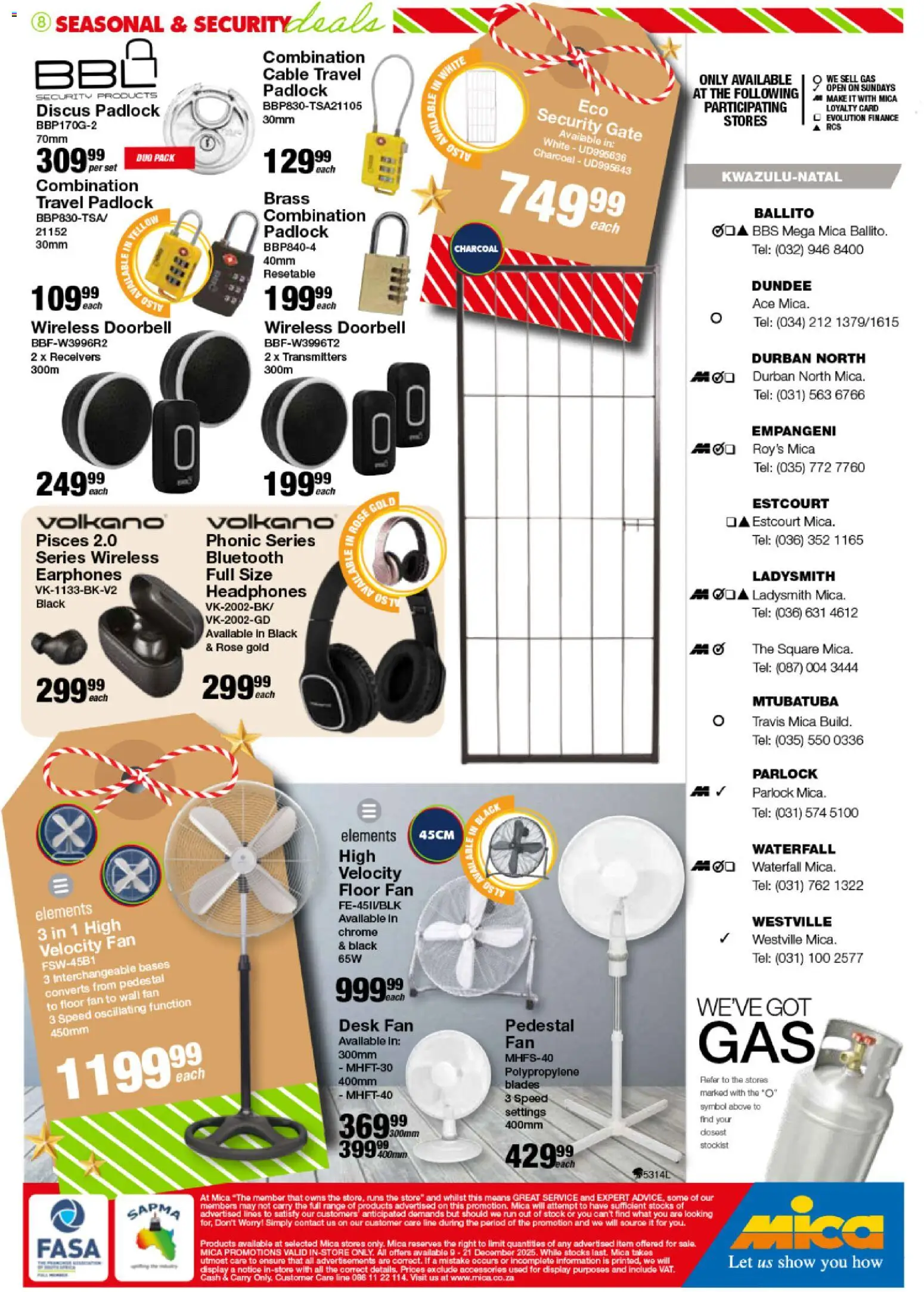New MICA catalogue – valid from 09.12.2025 | Page: 11 | Products: Headphones, Desk, Floor fan, Stock