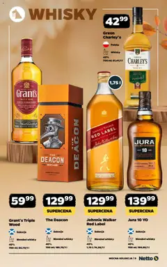 Netto gazetka - Alkohole mocne od 15.09.2025 | Strona: 9 | Produkty: Grant's, Red label, Whisky