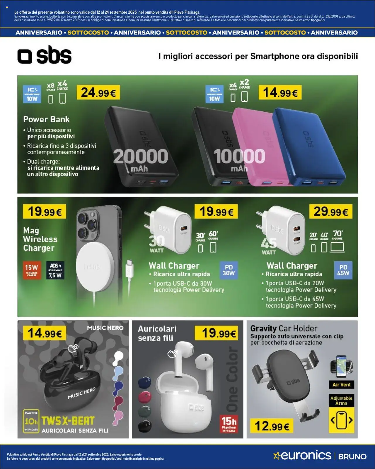 Volantino Euronics del 12.09.2025 | Pagina: 38 | Prodotti: Auricolari, Iphone, Power bank, Smartphone