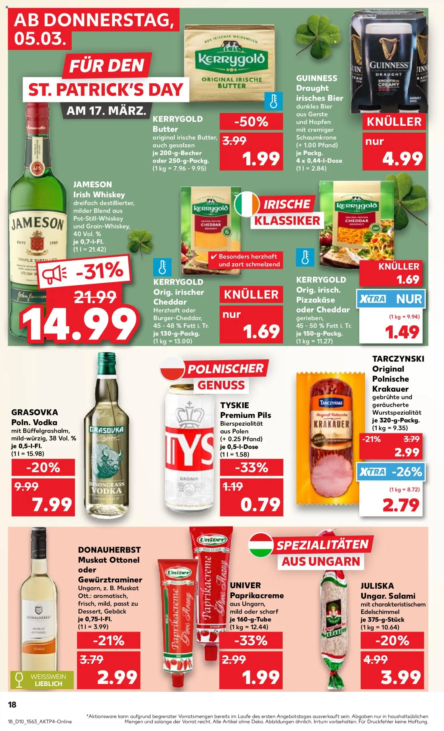 Kaufland prospekt Hamburg	 – gültig ab 05.03.2026 | Seite: 18 | Produkte: Tyskie, Bier, Vodka, Whiskey