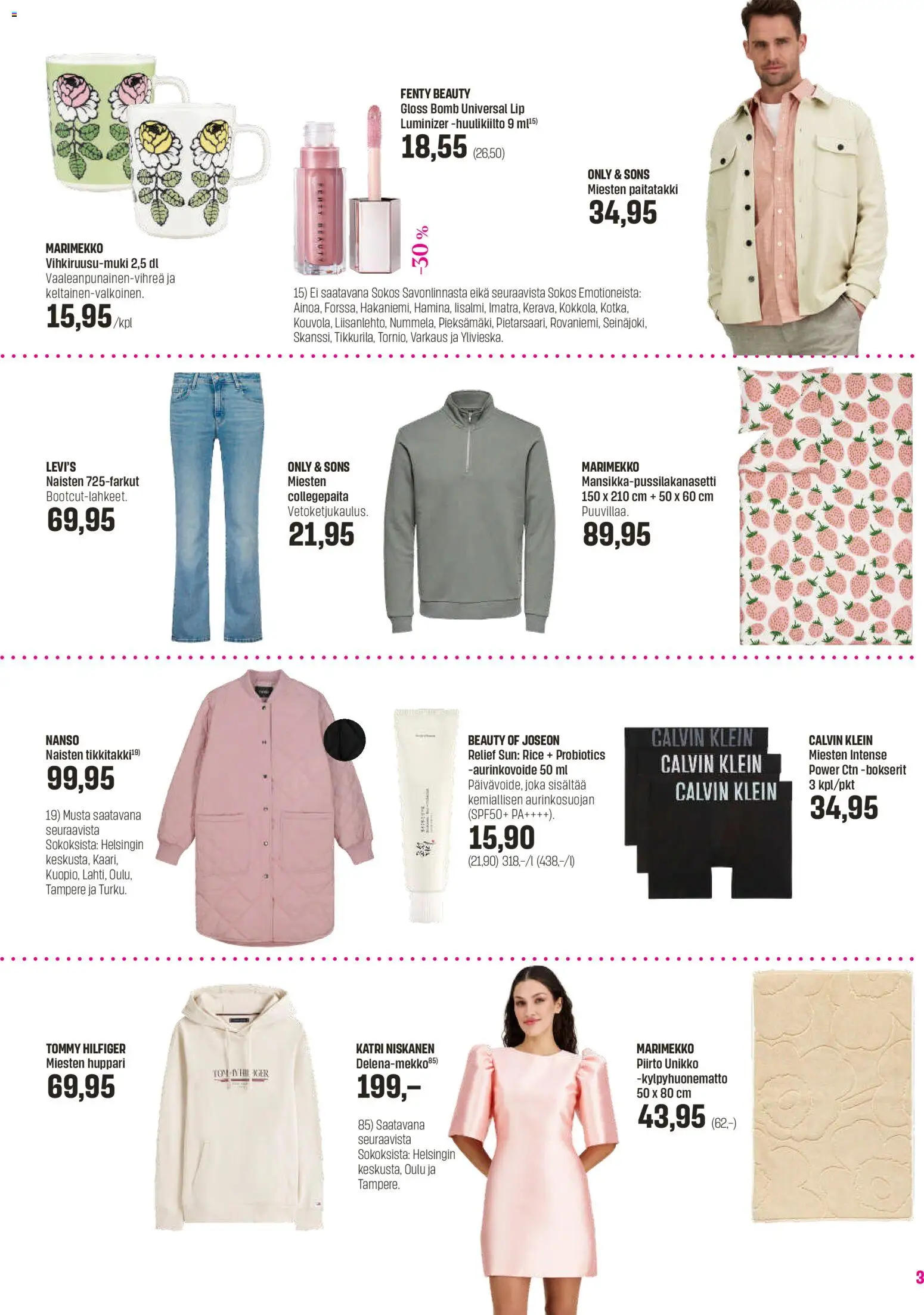 Sokos tarjoukset - Emotion 3plus1 – voimassa 25.03.2026 alkaen | Sivu: 3 | Tuotteet: Huulikiilto, Muki, Huppari, Farkut