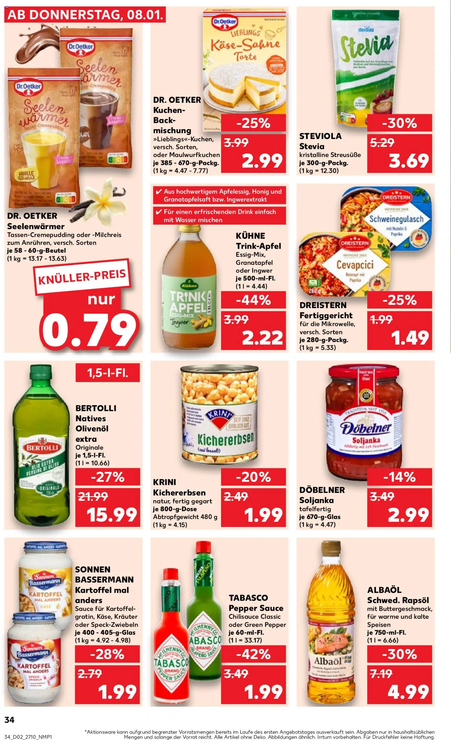 Kaufland prospekt Leipzig	 – gültig ab 08.01.2026 | Seite: 34 | Produkte: Schweinegulasch, Granatapfel, Rapsöl, Kuchen