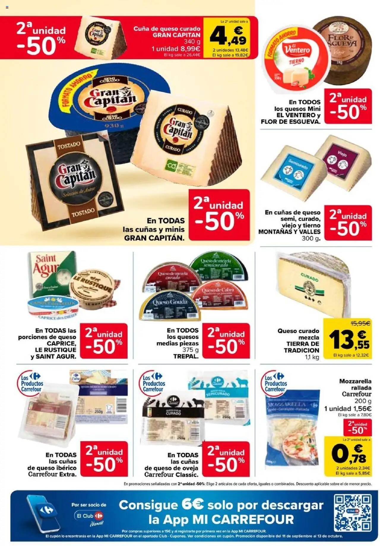 Carrefour folleto │ válido desde el 11.09.2025 | Página: 18 | Productos: Medias, Queso, Queso Gouda, Cuna