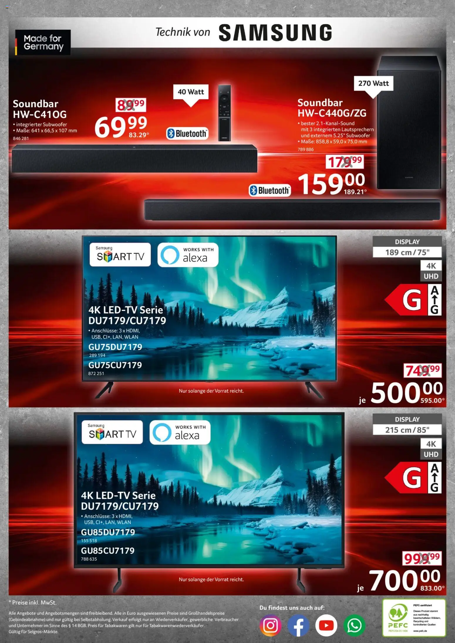 Selgros  Non Food – gültig ab 22.01.2026 | Seite: 24 | Produkte: Samsung, Smart TV, Soundbar, TV