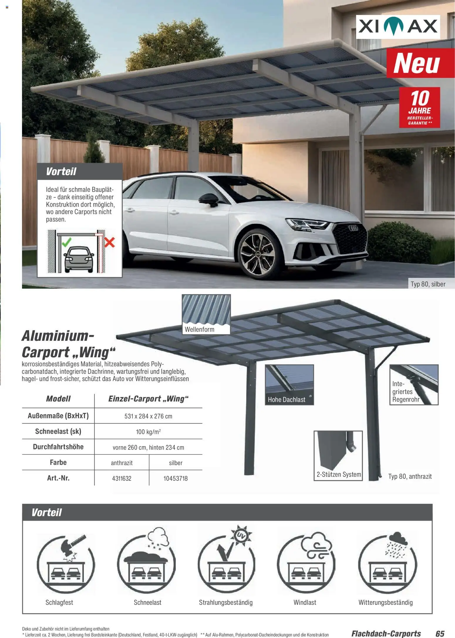 Toom Baumarkt Gartenhäuser & Carports 2026 – gültig ab 20.02.2026 | Seite: 65