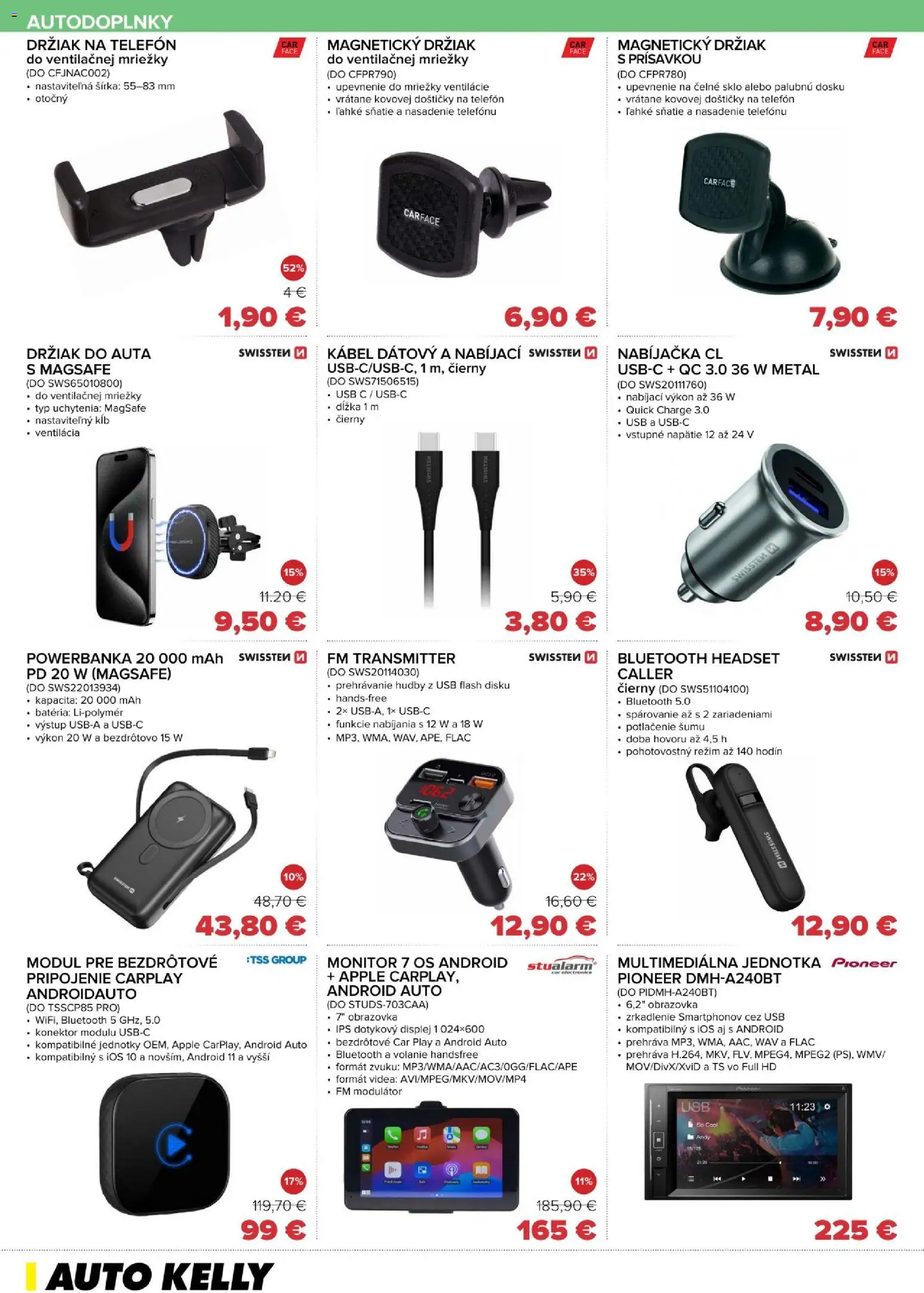 Nové Auto Kelly akcie – leták je platný od 28.04.2026 | Strana: 10 | Produkty: Monitor, Telefón, Nabíjačka