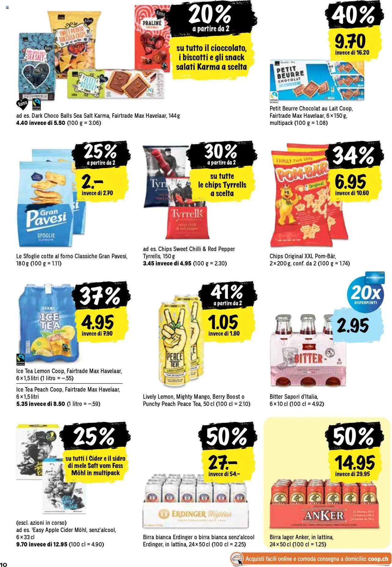 Coop - Una settimana di azioni – gültig ab 25.09.2025 | Seite: 10 | Produkte: Saft, Chips, Apple