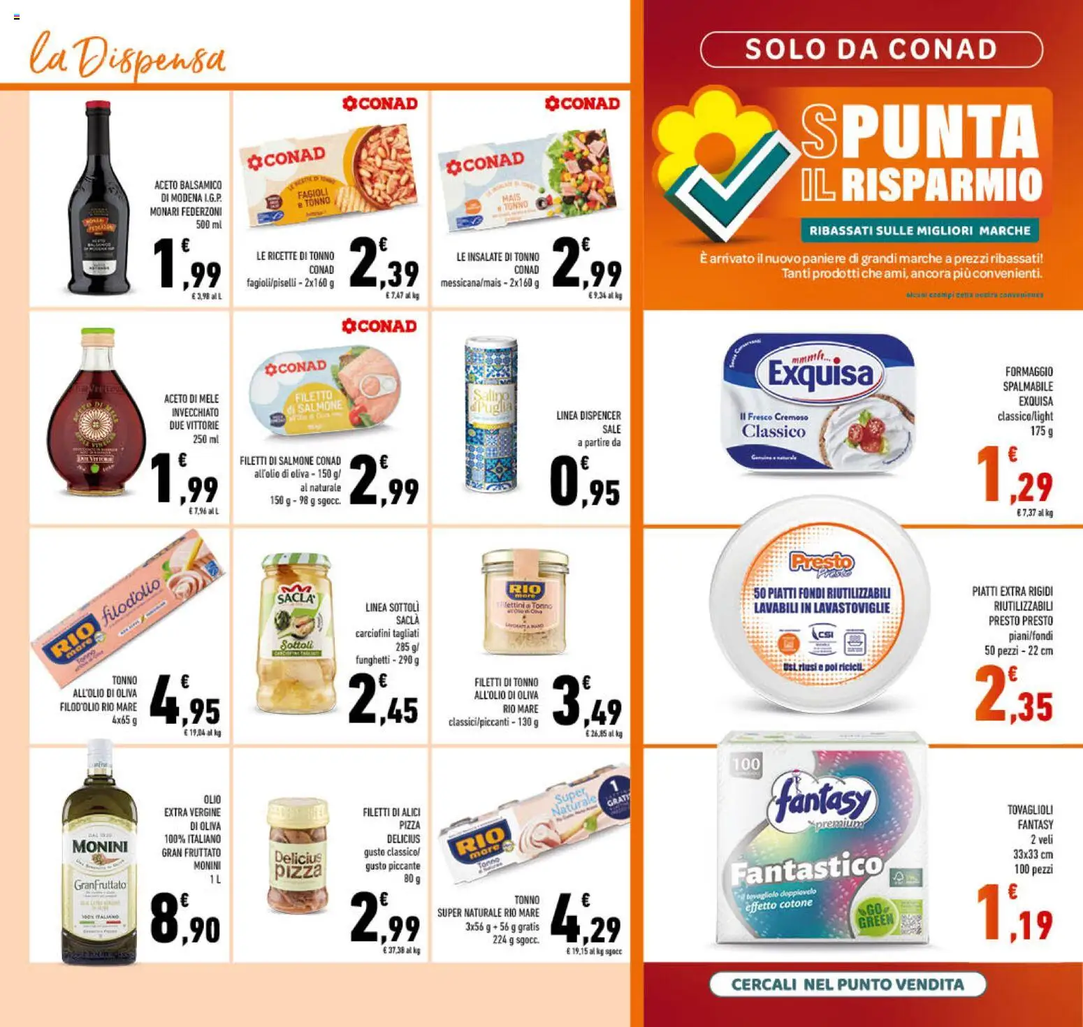 Volantino Conad del 22.04.2026 | Pagina: 17 | Prodotti: Pizza, Sale, Olio, Tonno