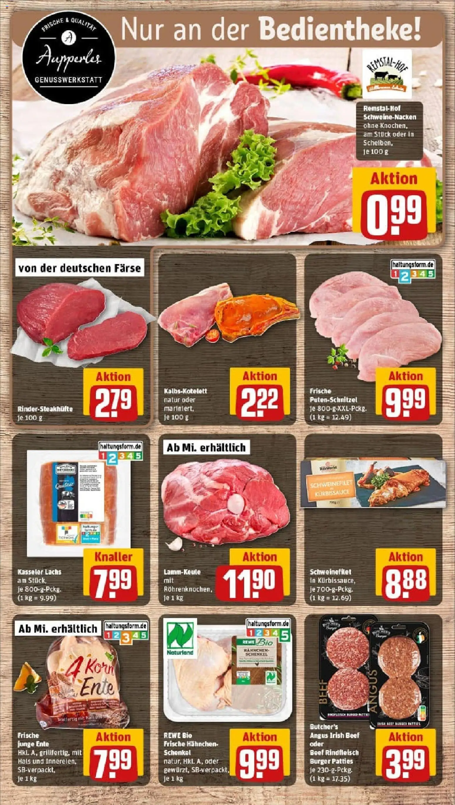 Rewe prospekt Fellbach	 – gültig ab 26.10.2025 | Seite: 10 | Produkte: Hahnchen, Burger, Lachs, Putenschnitzel