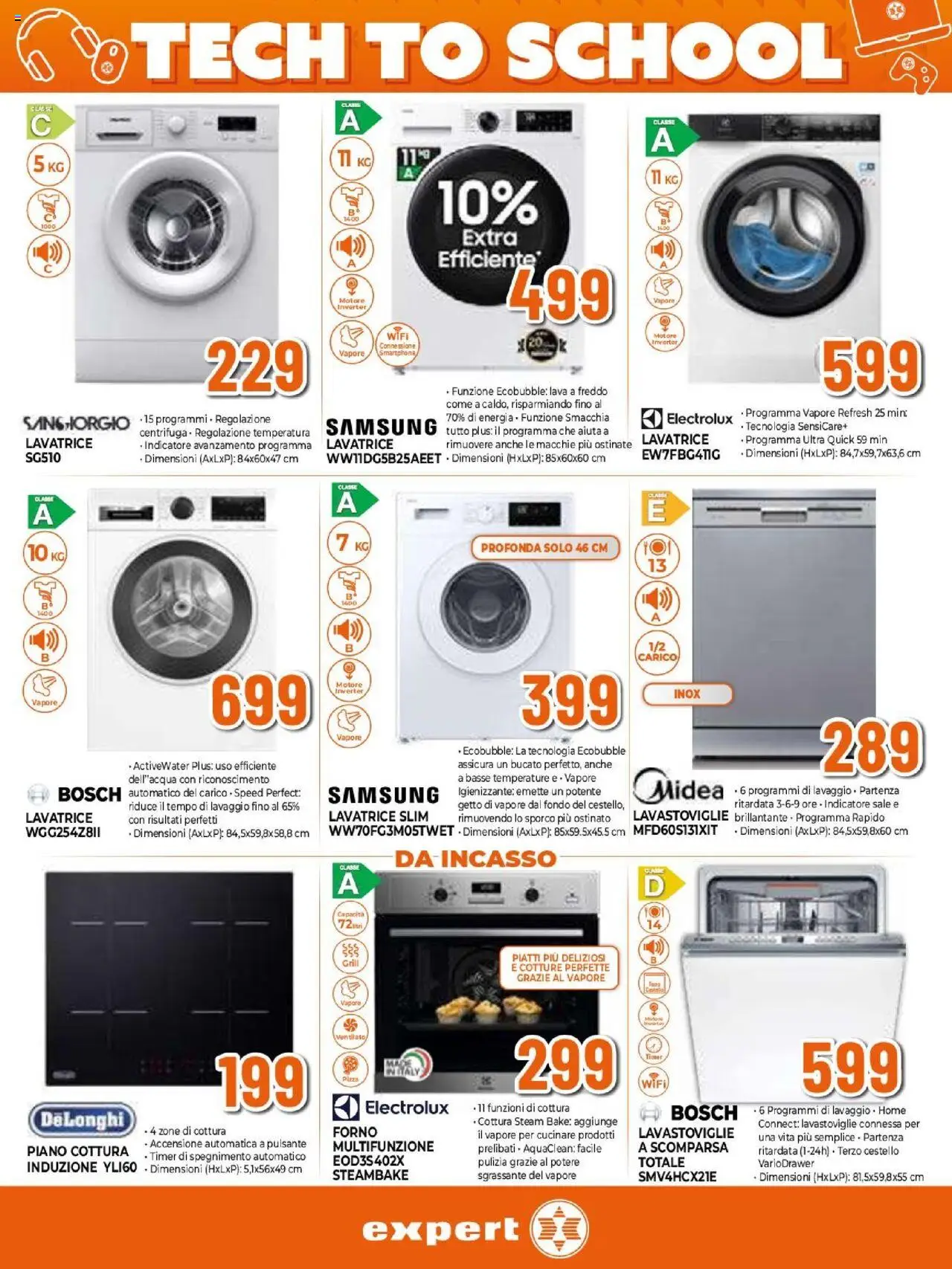 Volantino Expert del 14.08.2025 | Pagina: 23 | Prodotti: Piano cottura, Lavastoviglie, Forno, Samsung