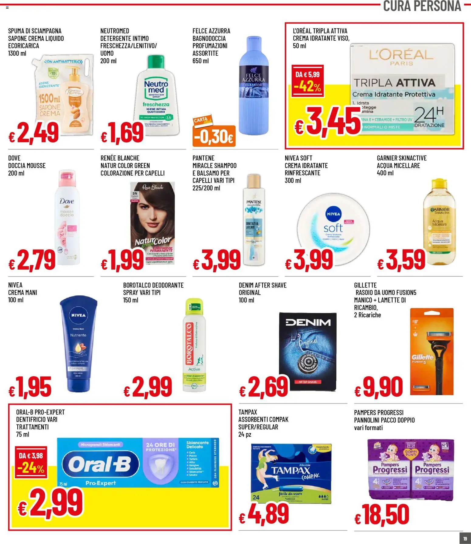 Volantino Galassia del 02.03.2026 | Pagina: 19 | Prodotti: Balsamo, Crema, Rasoio, Detergente