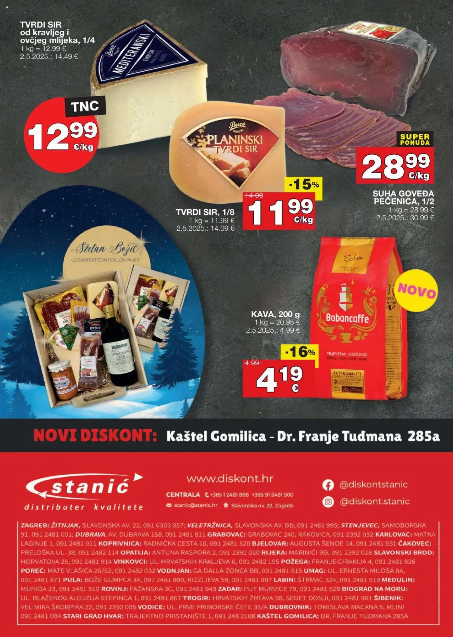 Stanić Diskont katalog | vrijedi od 11.12.2025 | Stranica: 24 | Proizvodi: Sir, Pršut, Tvrdi sir