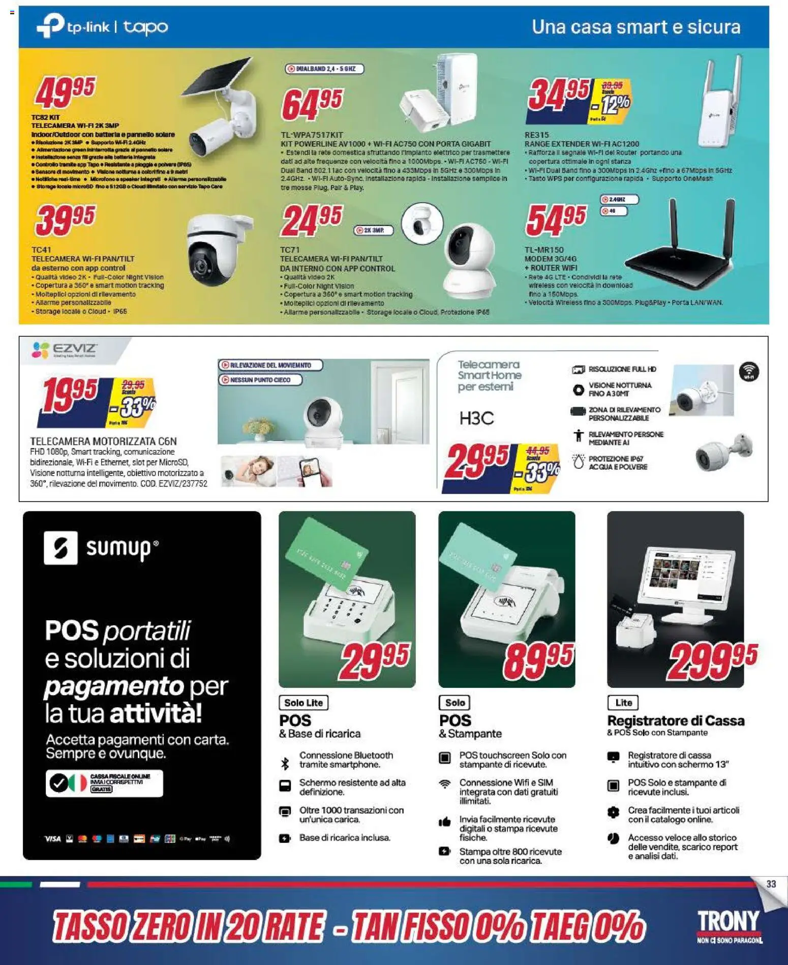Volantino Trony del 04.12.2025 | Pagina: 33 | Prodotti: Router, Schermo, Stampa, Batteria