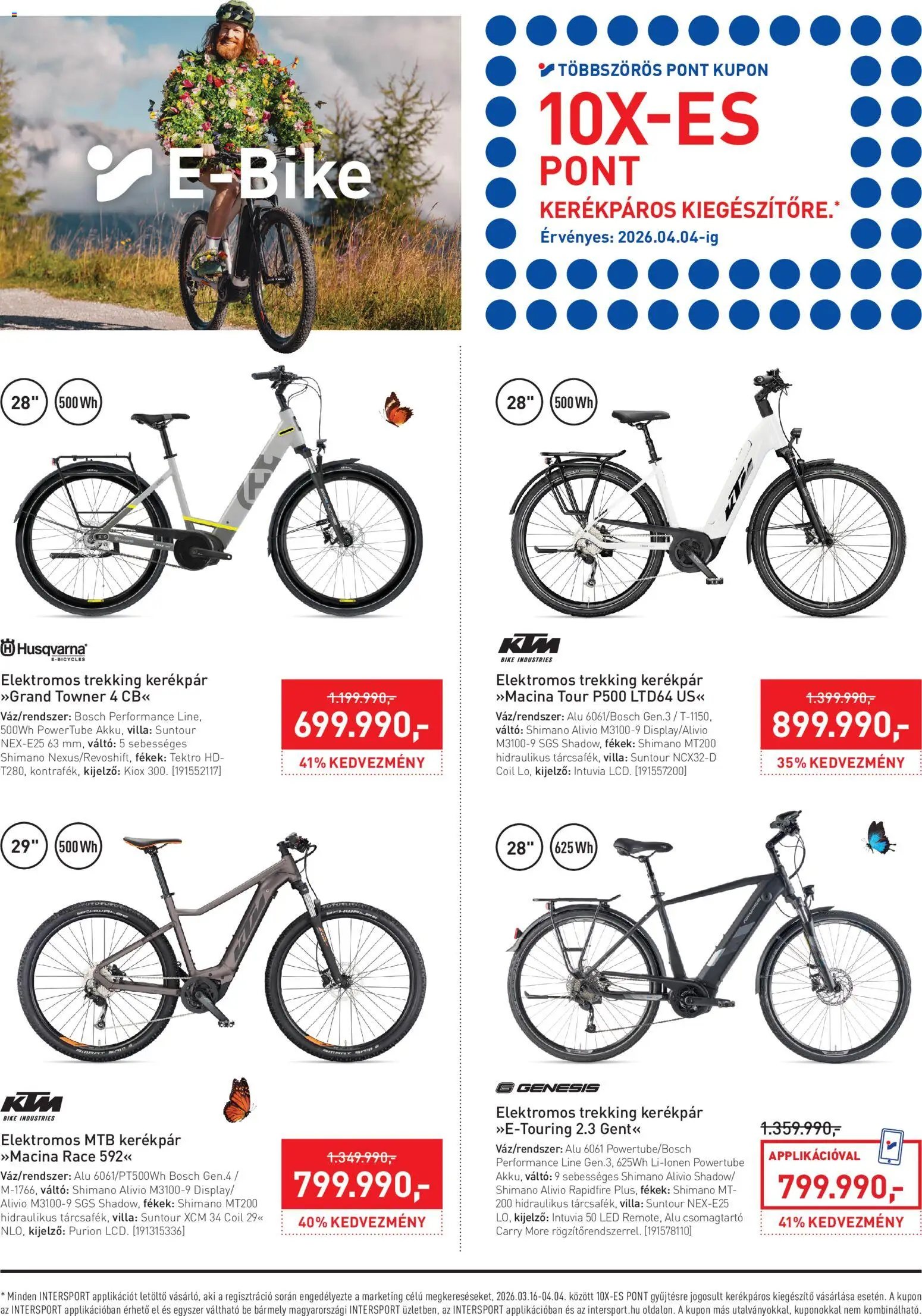 Intersport akciós ujság - amely érvényes a következő dátumtól: 24.03.2026 | Oldal: 4 | Termékek: Kerékpár