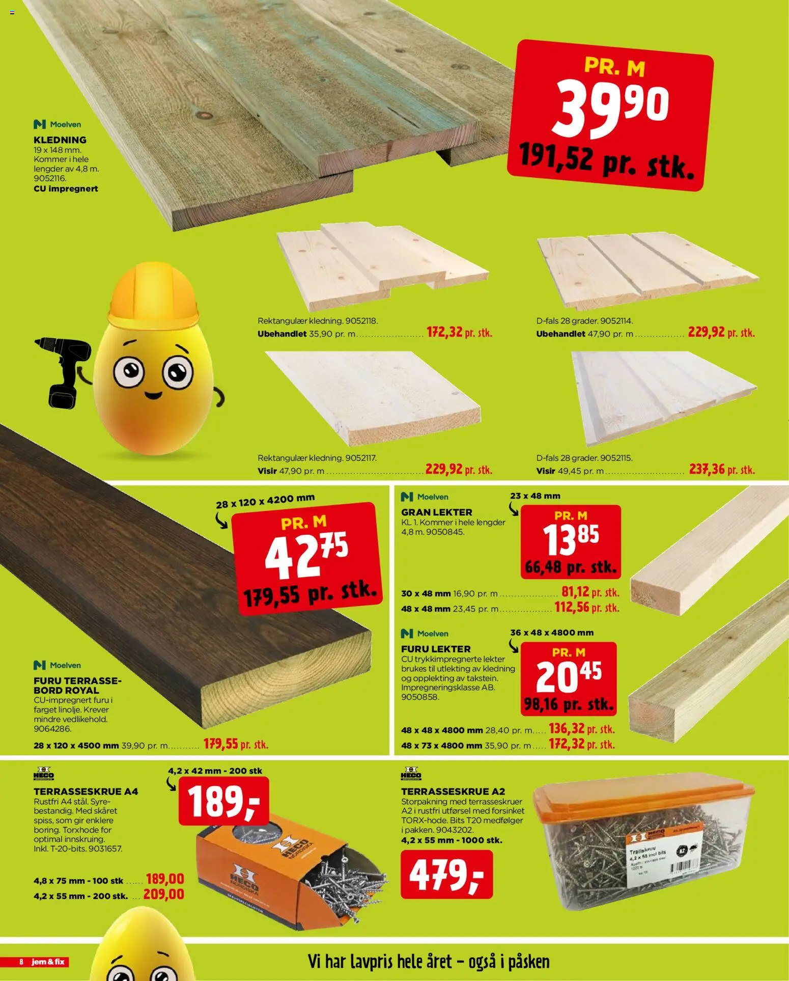 {H1} | Side: 8 | Produkter: Bord