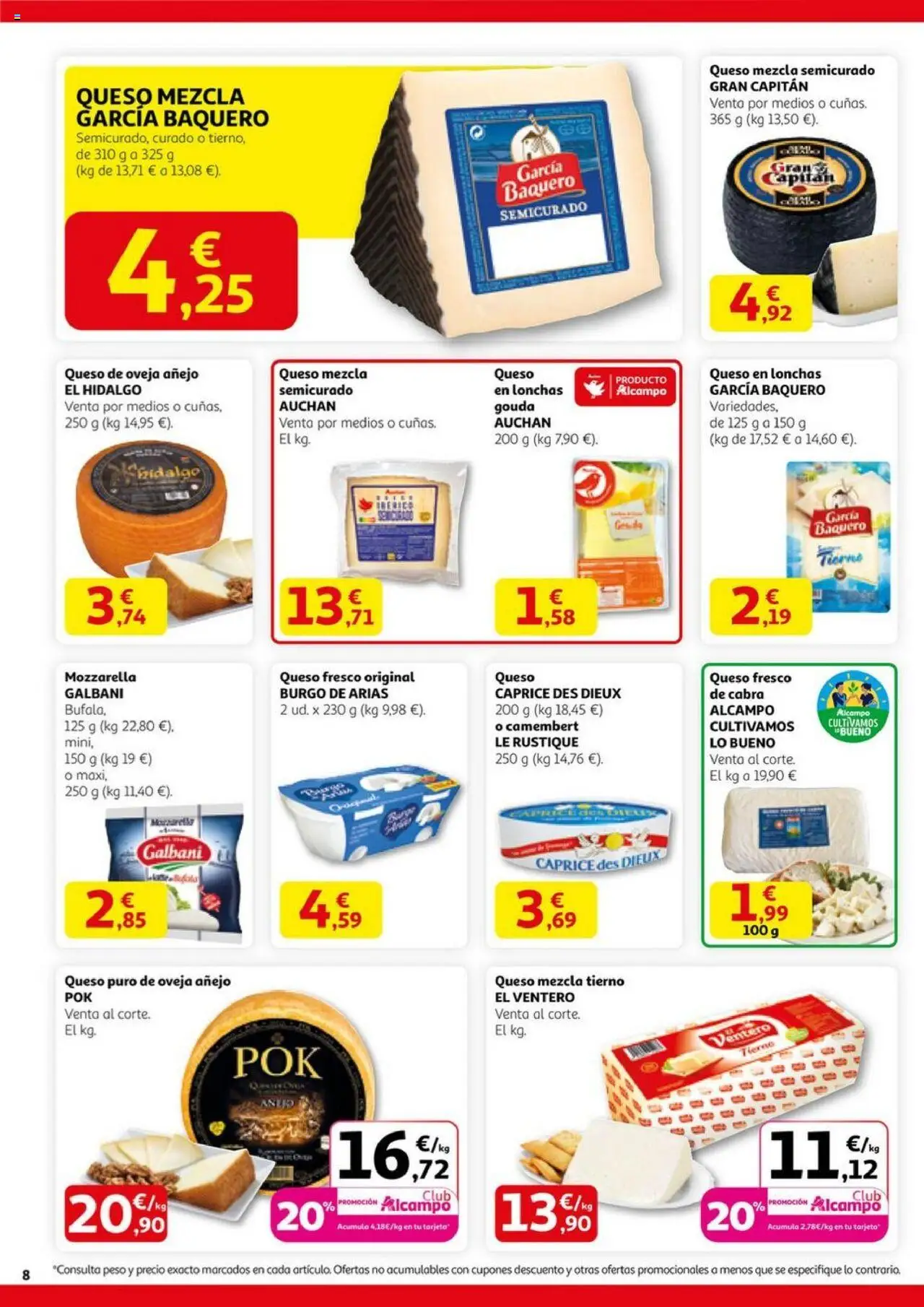 Alcampo - HG catalan  │ válido desde el 11.09.2025 | Página: 8 | Productos: Queso de oveja, Queso, Queso fresco, Peso