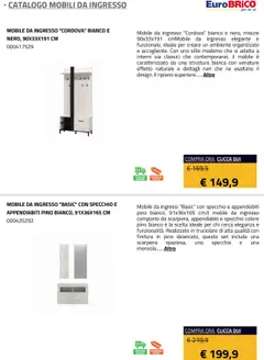 Anteprima del volantino Eurobrico Mobili da ingresso catalogo valido a partire dal 23.07.2025 | Pagina: 5 | Prodotti: Ripiano, Mensola, Specchio, Appendiabiti