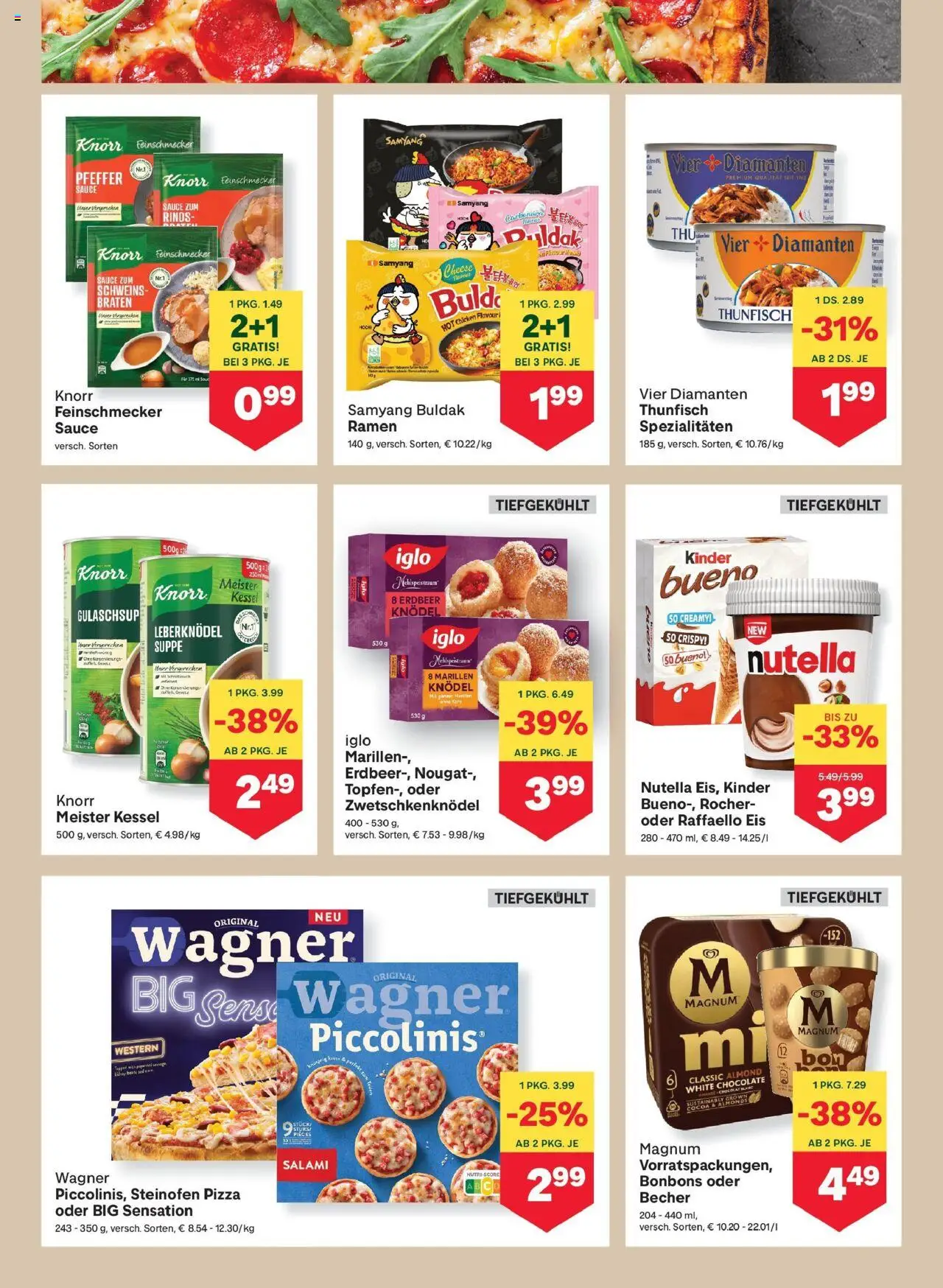 MPREIS Mittelberg gültig ab 02.07.2025 | Seite: 6 | Produkte: Eis, Pfeffer, Salami, Pizza