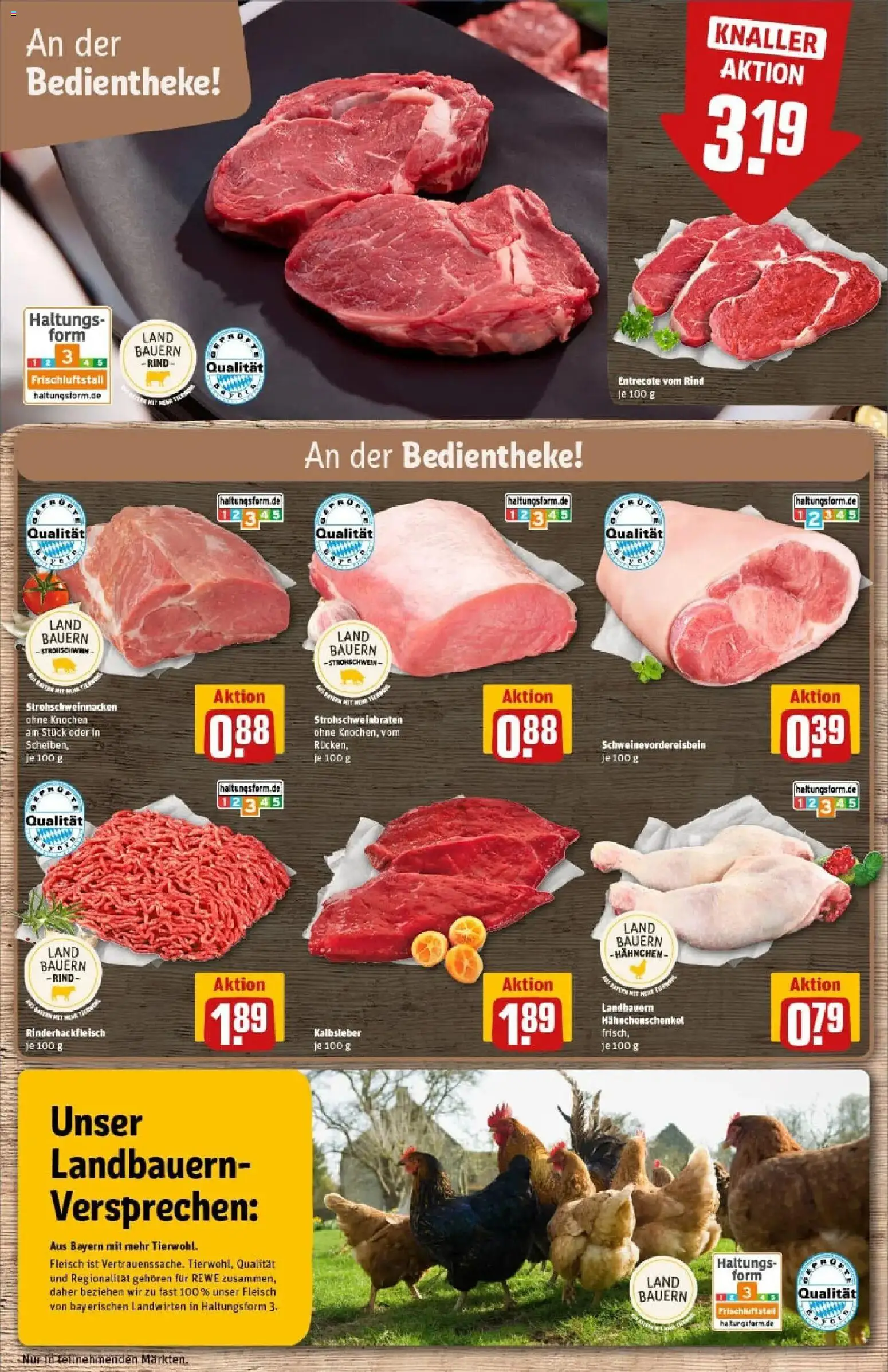 Rewe prospekt Nürnberg	 – gültig ab 11.01.2026 | Seite: 10 | Produkte: Hahnchen, Hahnchenschenkel, Entrecote, Kalbsleber