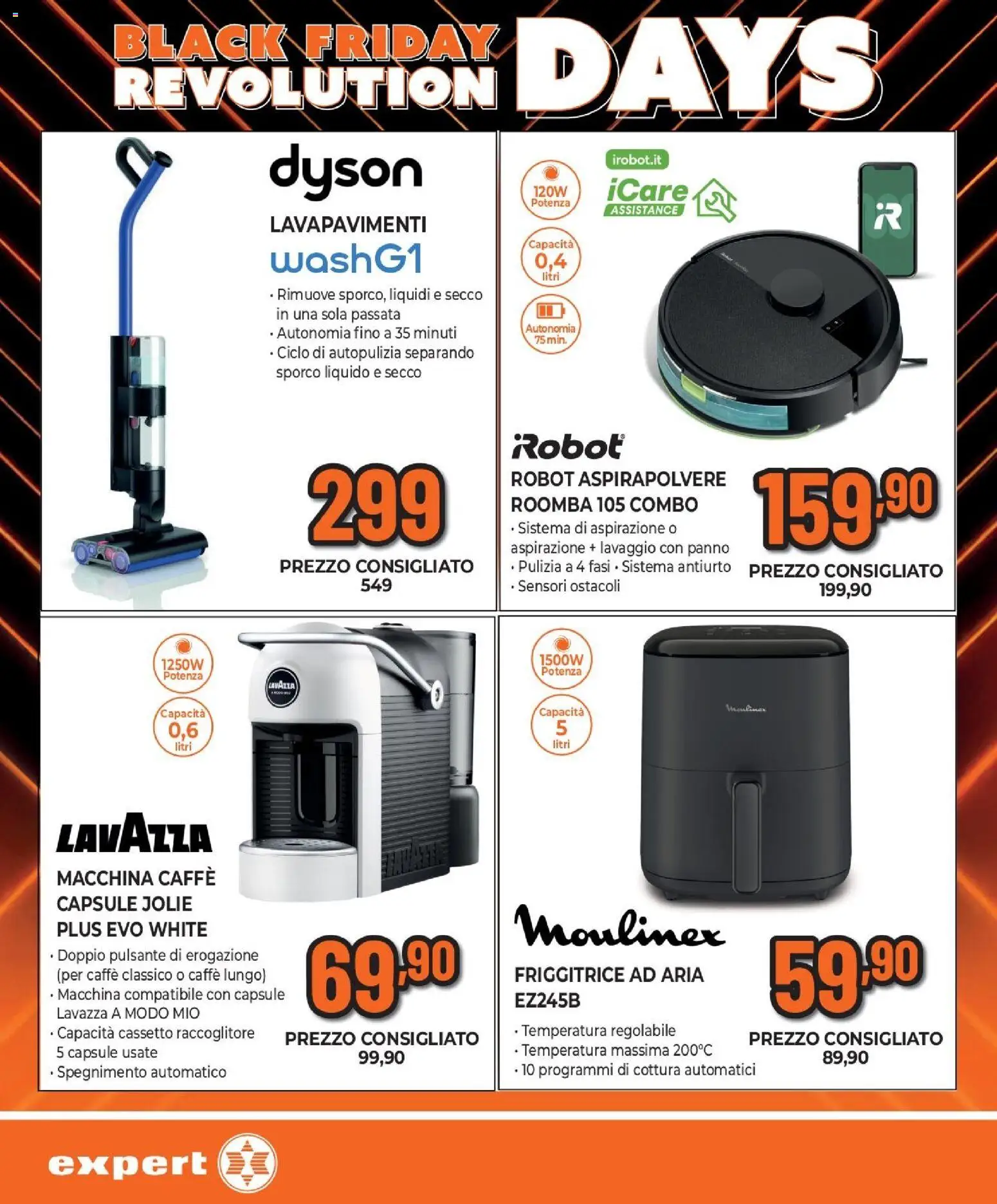 Volantino Expert del 13.11.2025 | Pagina: 5 | Prodotti: Friggitrice ad aria, Caffè, Aspirapolvere, Lavazza
