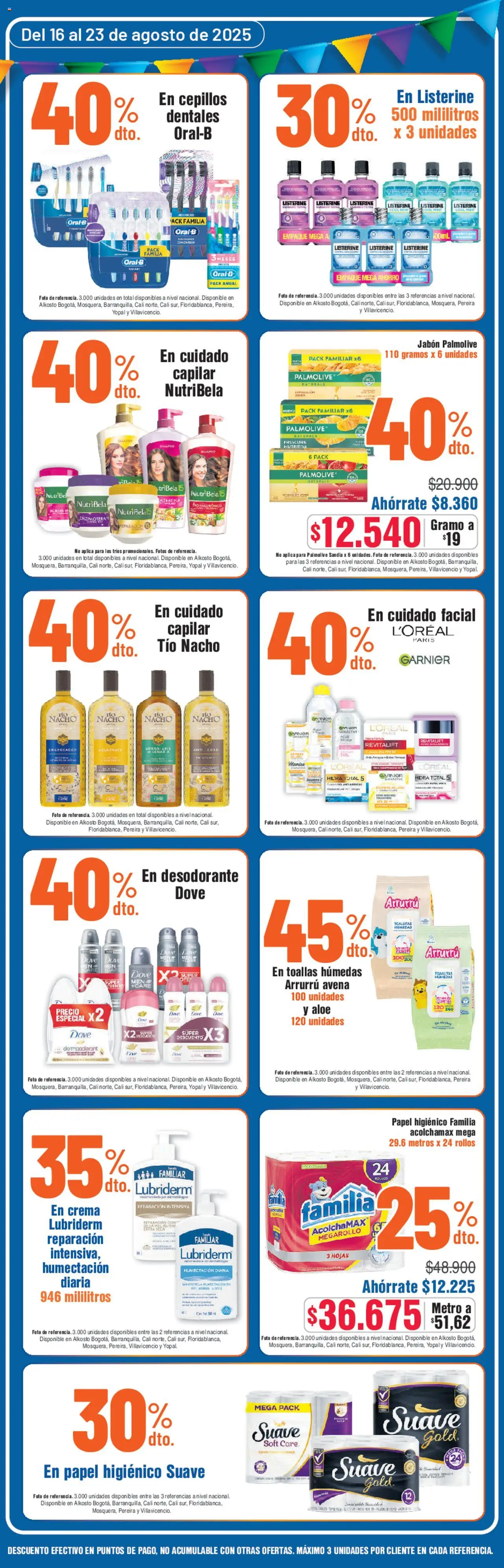 Alkosto folleto │ válido desde el 16.08.2025 | Página: 5 | Productos: Jabón, Desodorante, Papel higienico, Crema