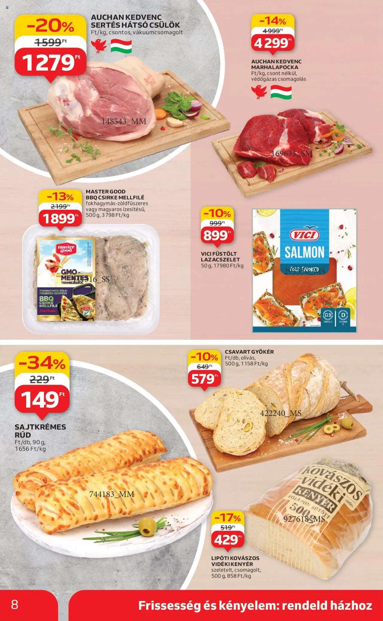 Auchan akciós ujság - amely érvényes a következő dátumtól: 14.08.2025 | Oldal: 8 | Termékek: Omega 3, Kenyér