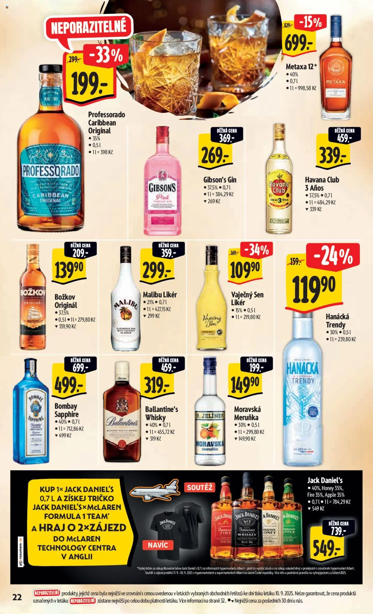 Albert leták - Hypermarket od 17.09.2025 | Strana: 30 | Produkty: Havana club, Likér, Metaxa, Ballantine's