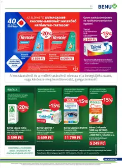 BENU Gyógyszertárak akciós újság - amely érvényes a következő dátumtól: 01.04.2026 | Oldal: 11