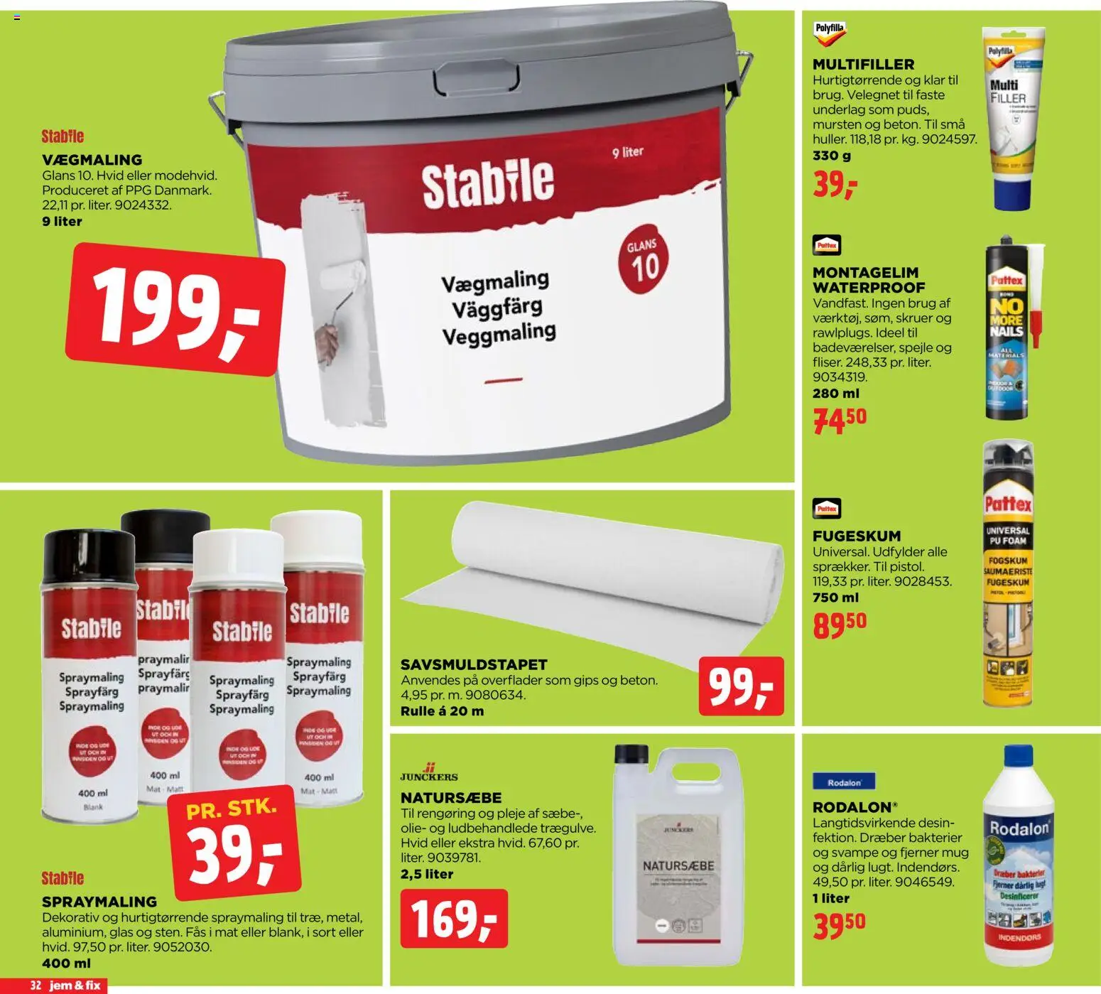 Jem & fix tilbudsavis – gyldig fra 26.04.2026 | Side: 32 | Produkter: Svampe, Olie, Sæbe, Søm