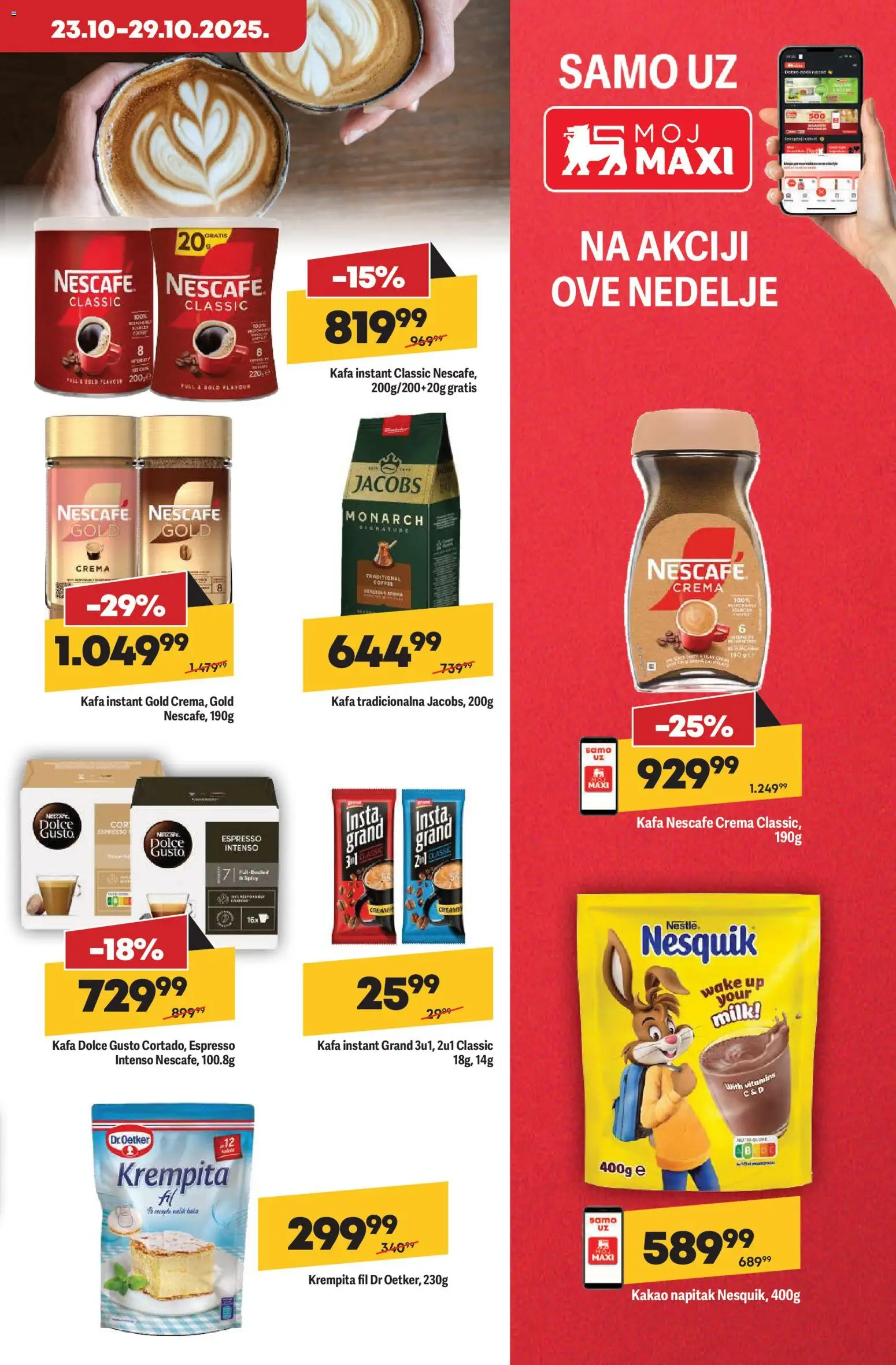 Mega Maxi katalog - važi od 23.10.2025 | Strana: 15 | Proizvode: Dolce Gusto, Kafa, Nescafé, Nesquik