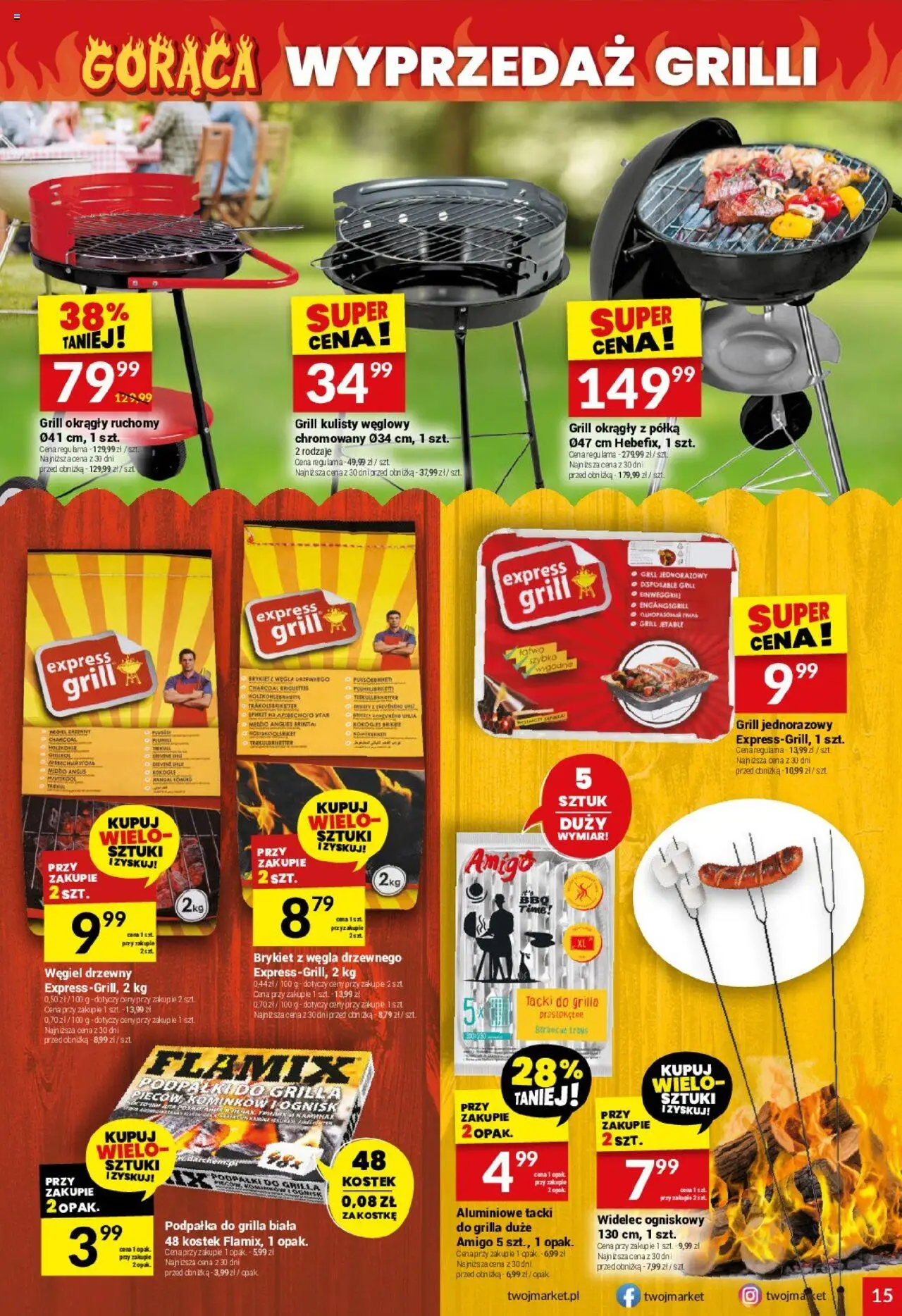Twój Market Gazetka od 11.06.2025 | Strona: 15 | Produkty: Grill, Półka, Grill jednorazowy