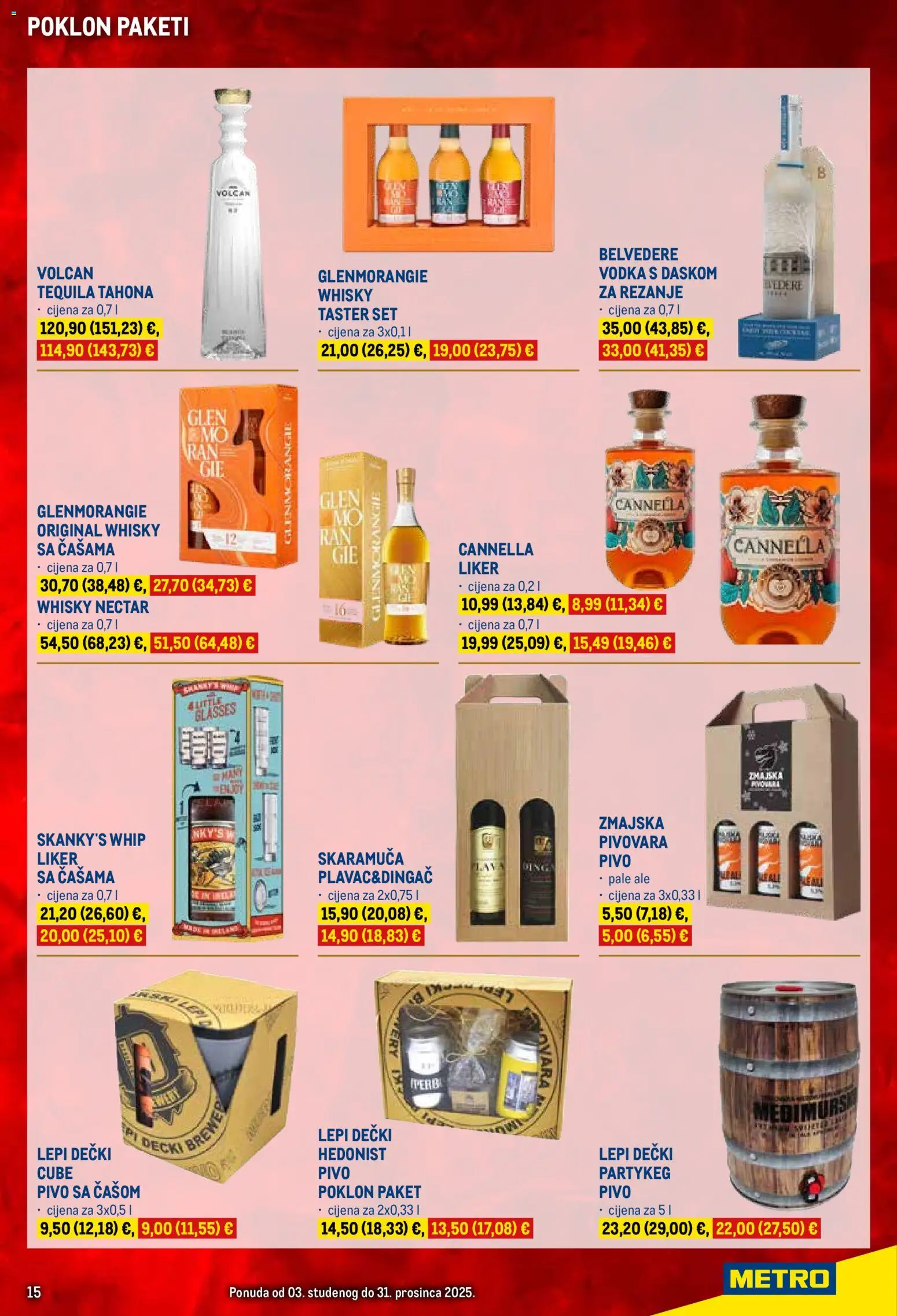 Metro katalog | vrijedi od 03.11.2025 | Stranica: 15 | Proizvodi: Pivo, Whisky, Liker, Vodka