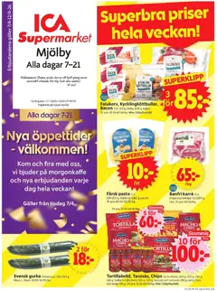 ICA Supermarket - Mjölby - Förhandsvisning av reklamblad från butik ICA Supermarket aktuell från 06.04.2026