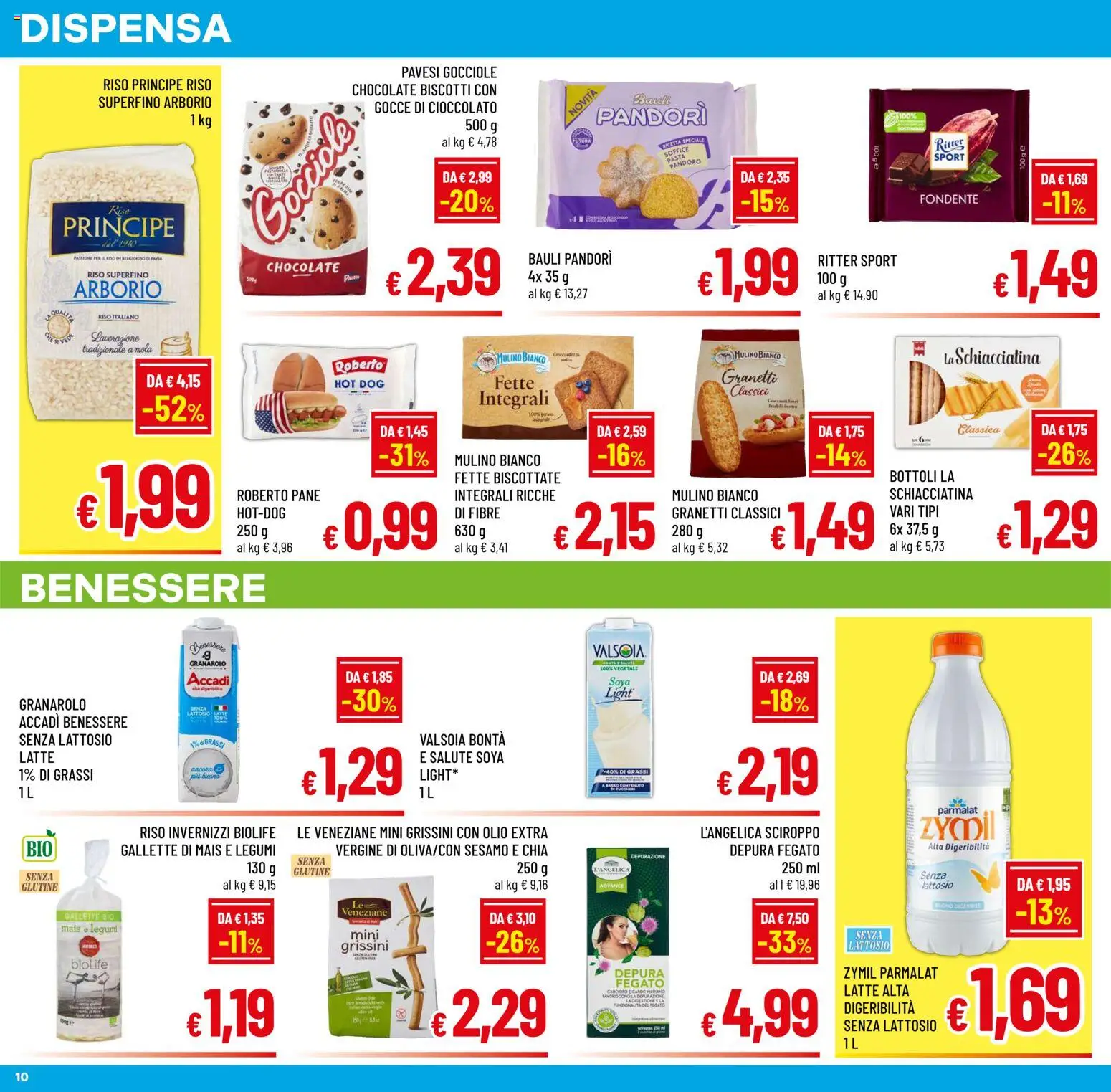 Volantino A&O del 10.11.2025 | Pagina: 10 | Prodotti: Gallette, Mais, Grissini, Fette biscottate